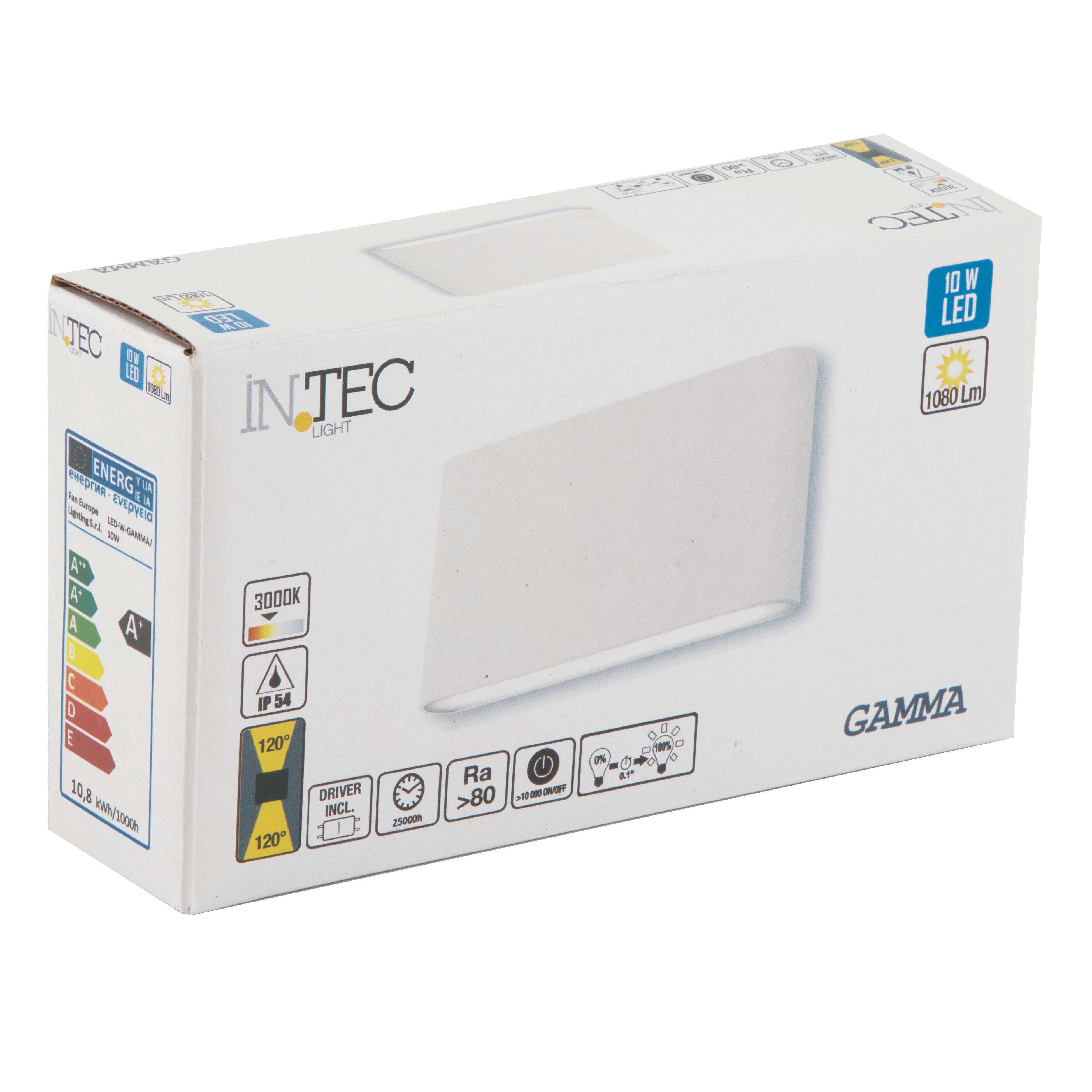 Applique LED moderno da esterno led integrato gamma doppia luce bianco IP54, con regolazione di temperatura 1100 lumen, INTEC - 6