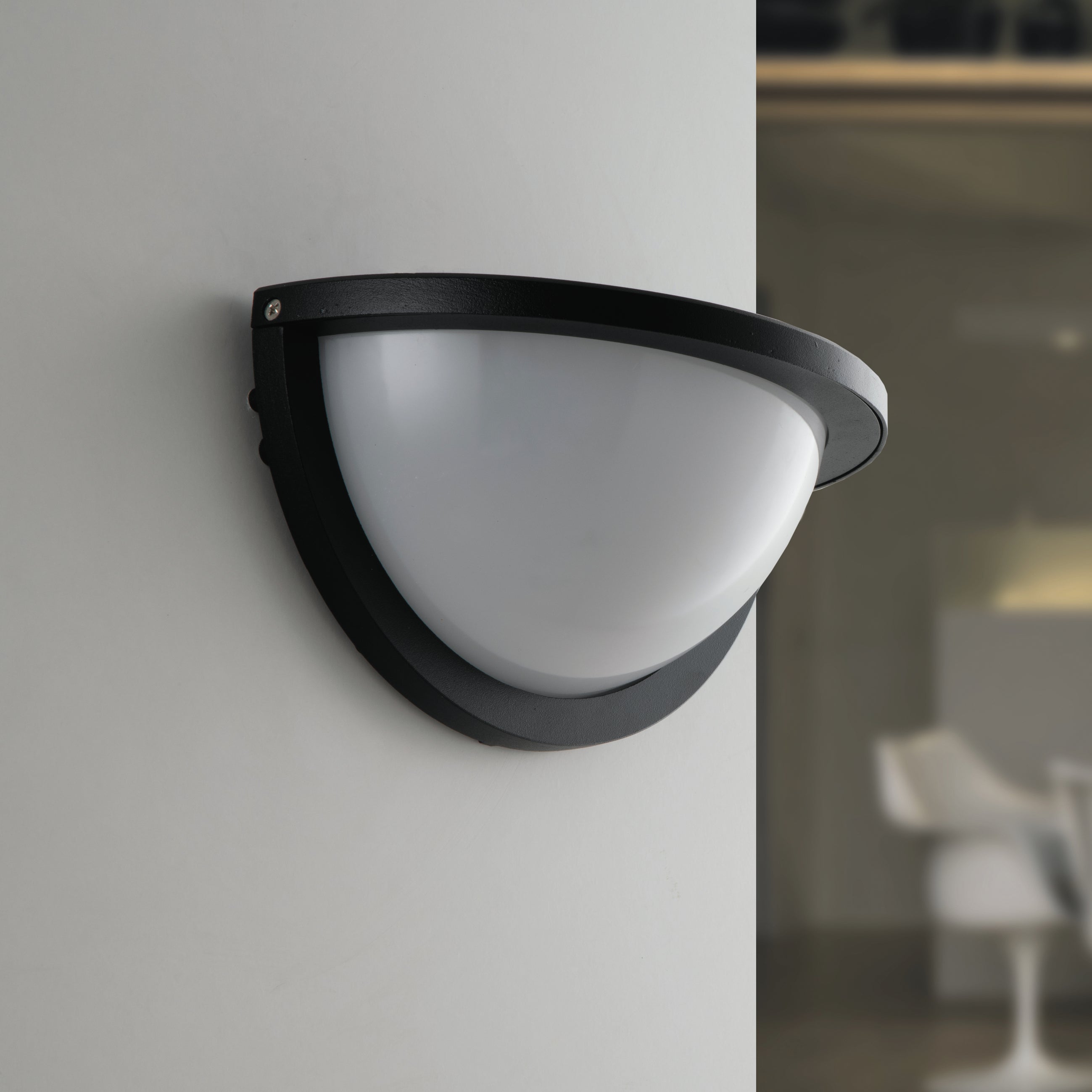 Applique LED moderno da esterno Detroit nero IP54, luce bianco naturale 700 lumen, INTEC - 2