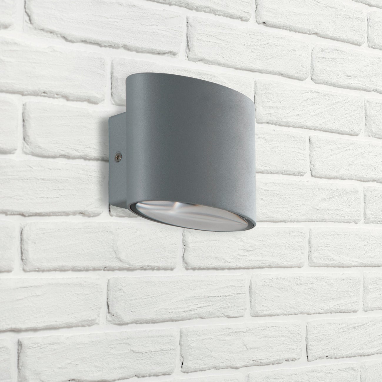 Applique LED moderno da esterno Boxter doppia luce grigio IP44, luce bianco naturale 700 lumen, INTEC - 2