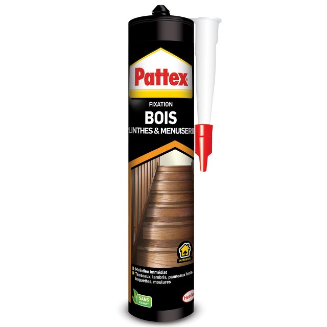 Colle de fixation pâte acrylique PATTEX Bois blanc, 380g