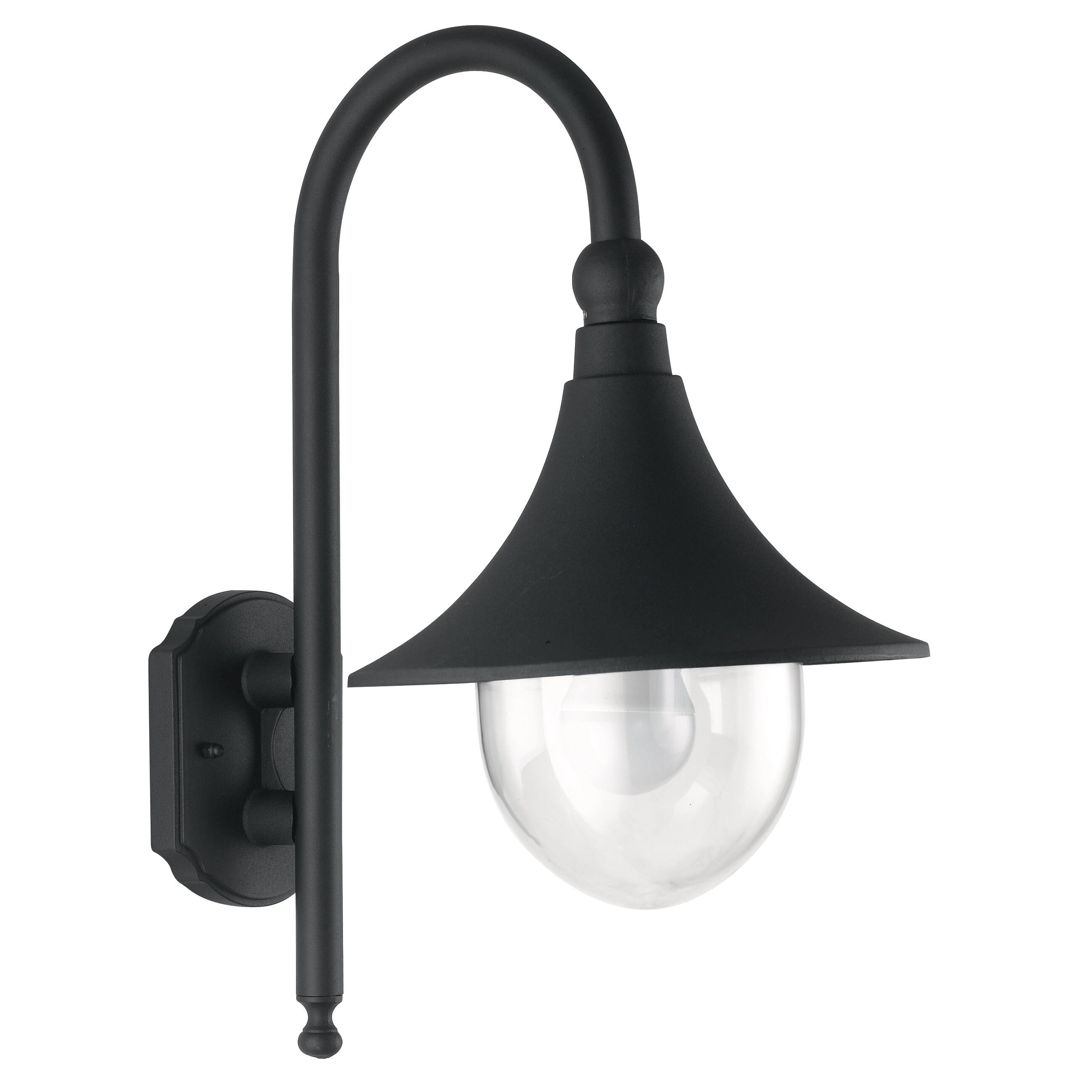 Applique classico da esterno Pavia nero IP44 E27 INTEC - 4