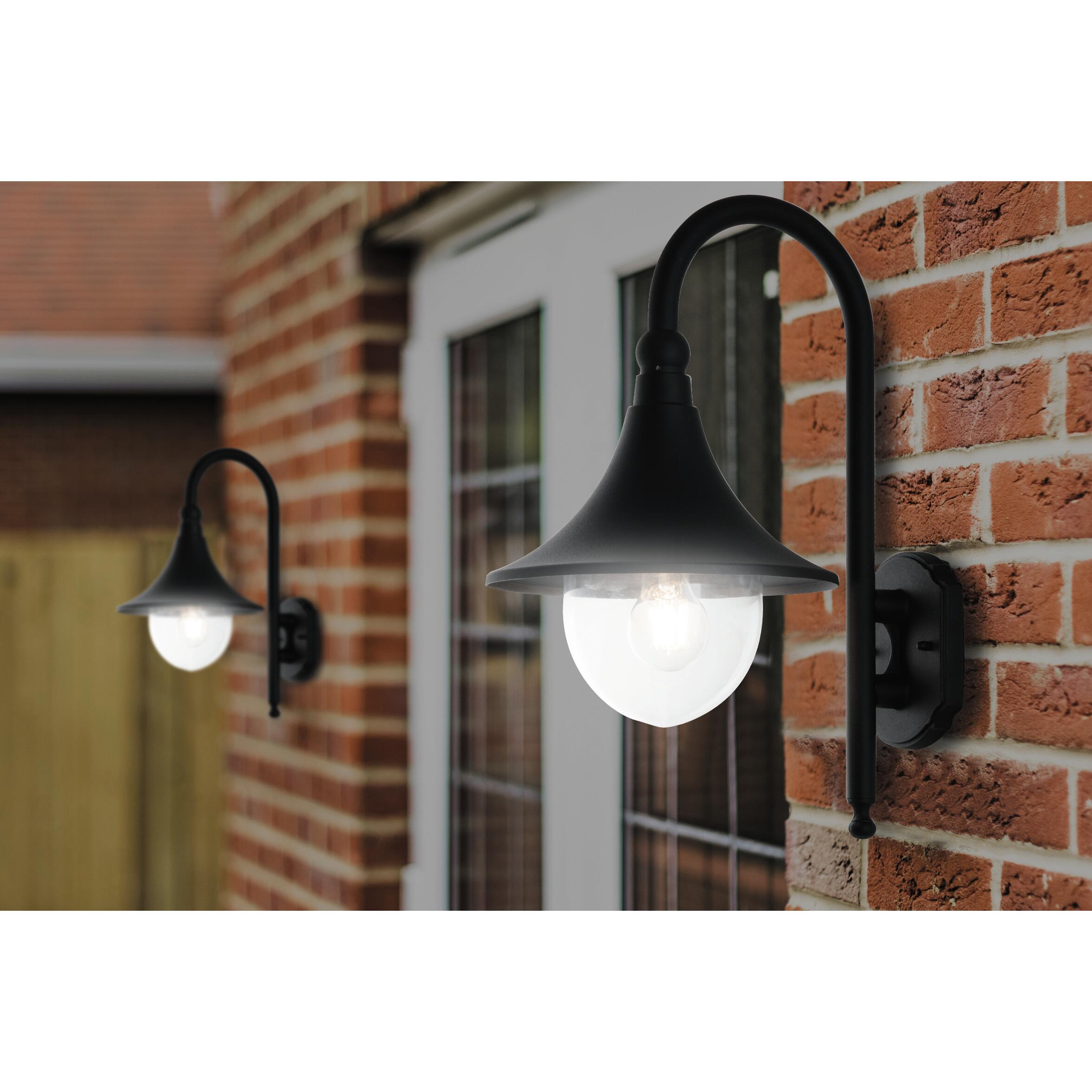 Applique classico da esterno Pavia nero IP44 E27 INTEC - 2