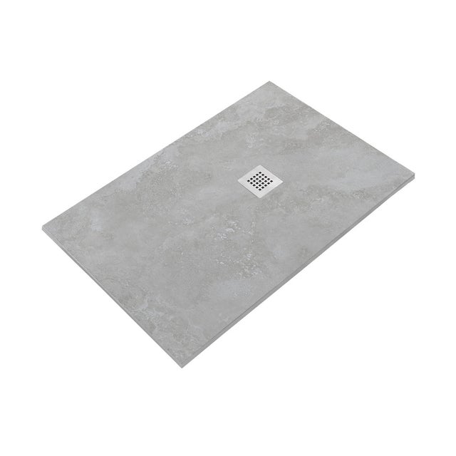 Piatto doccia SANYCCES in resina STRATO grigio L 80 x L 120 cm