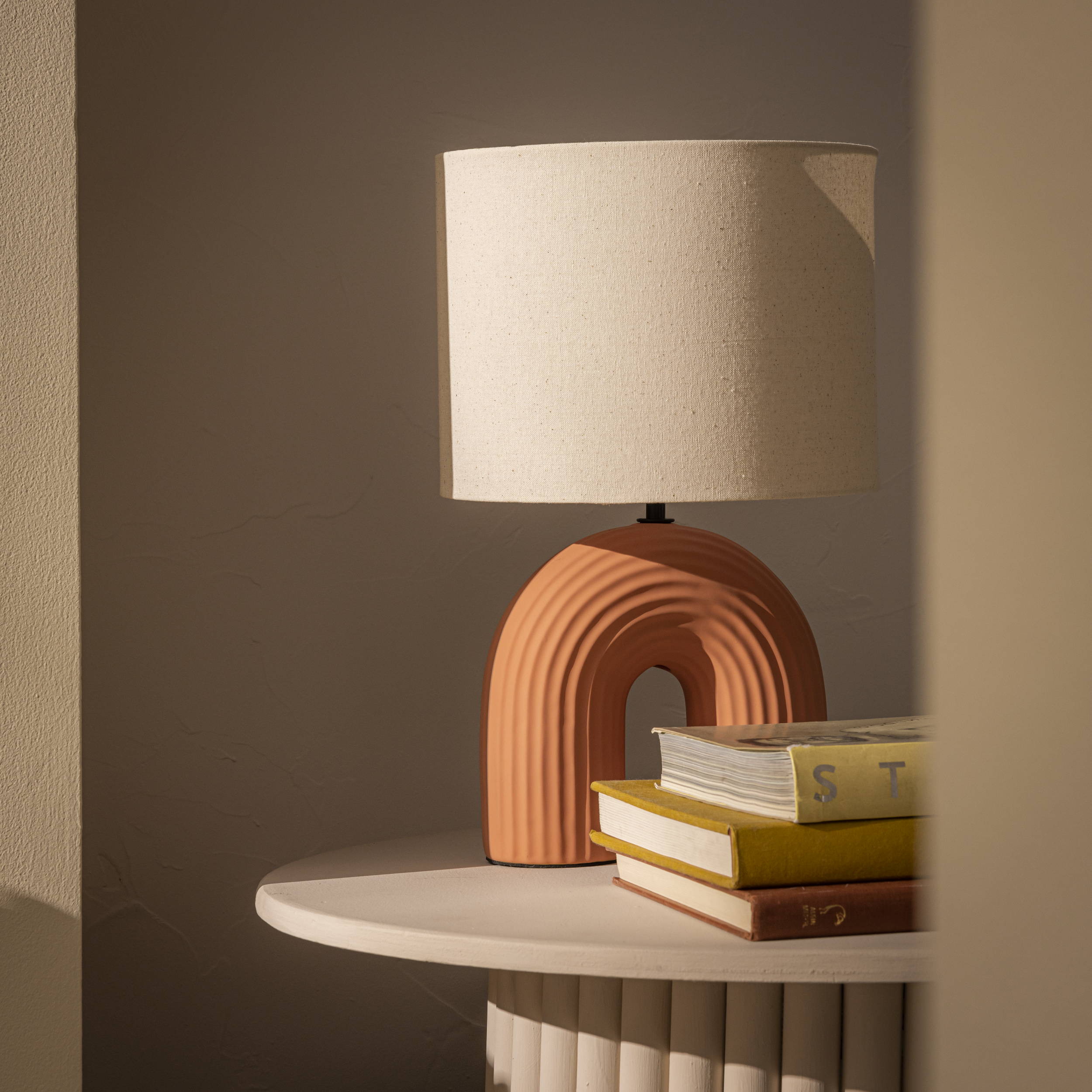 Candeeiro de mesa Inspire VASKA e27 d41cm 1 luz bege - 25