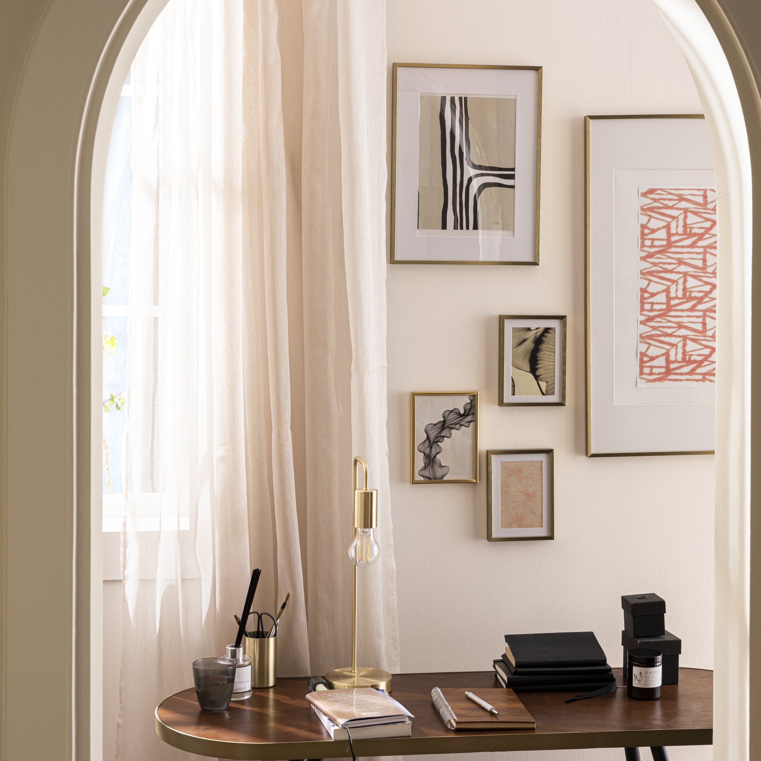 Cadre Lila, H.18 x l.13 cm doré, INSPIRE - 4