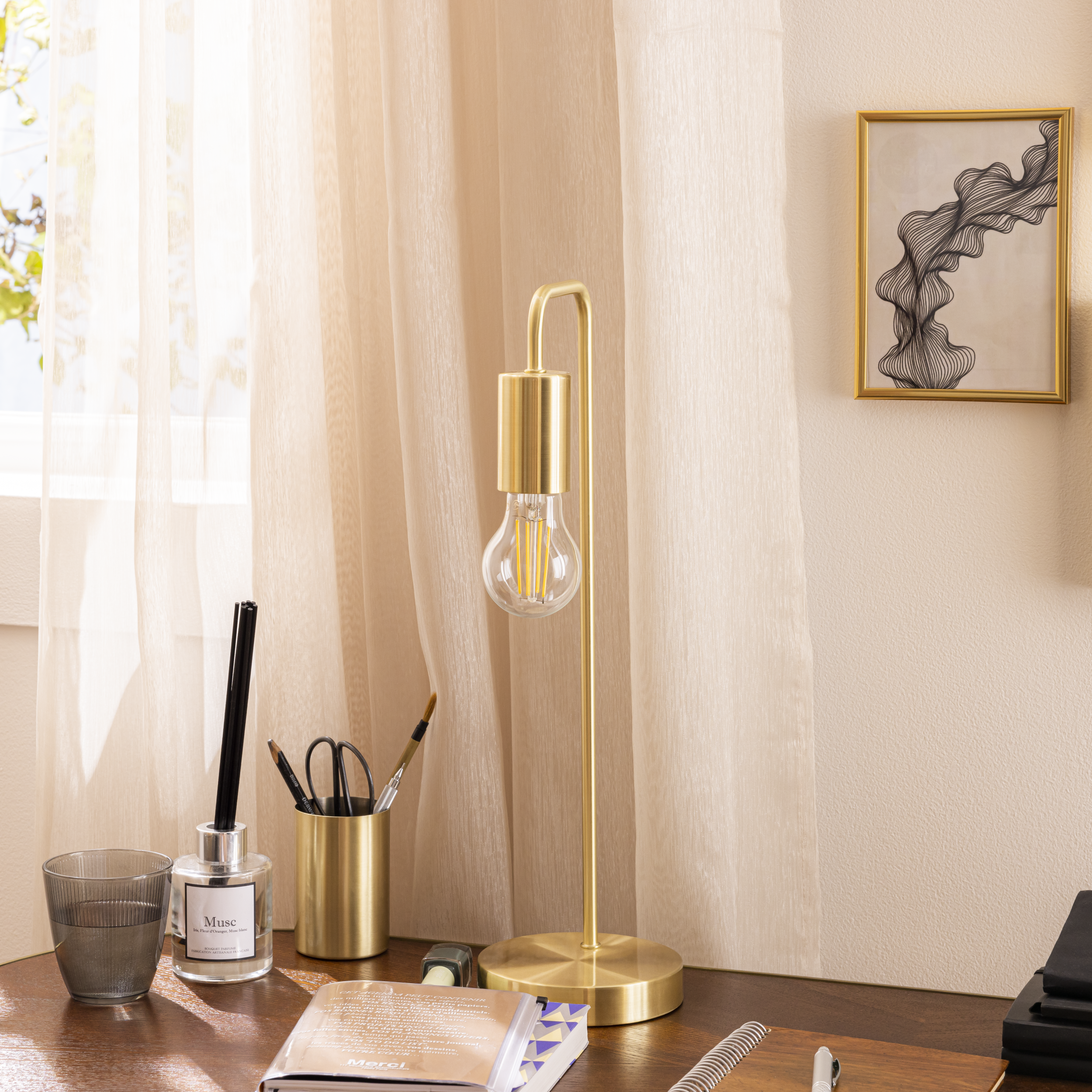 Cadre Lila, H.18 x l.13 cm doré, INSPIRE - 3