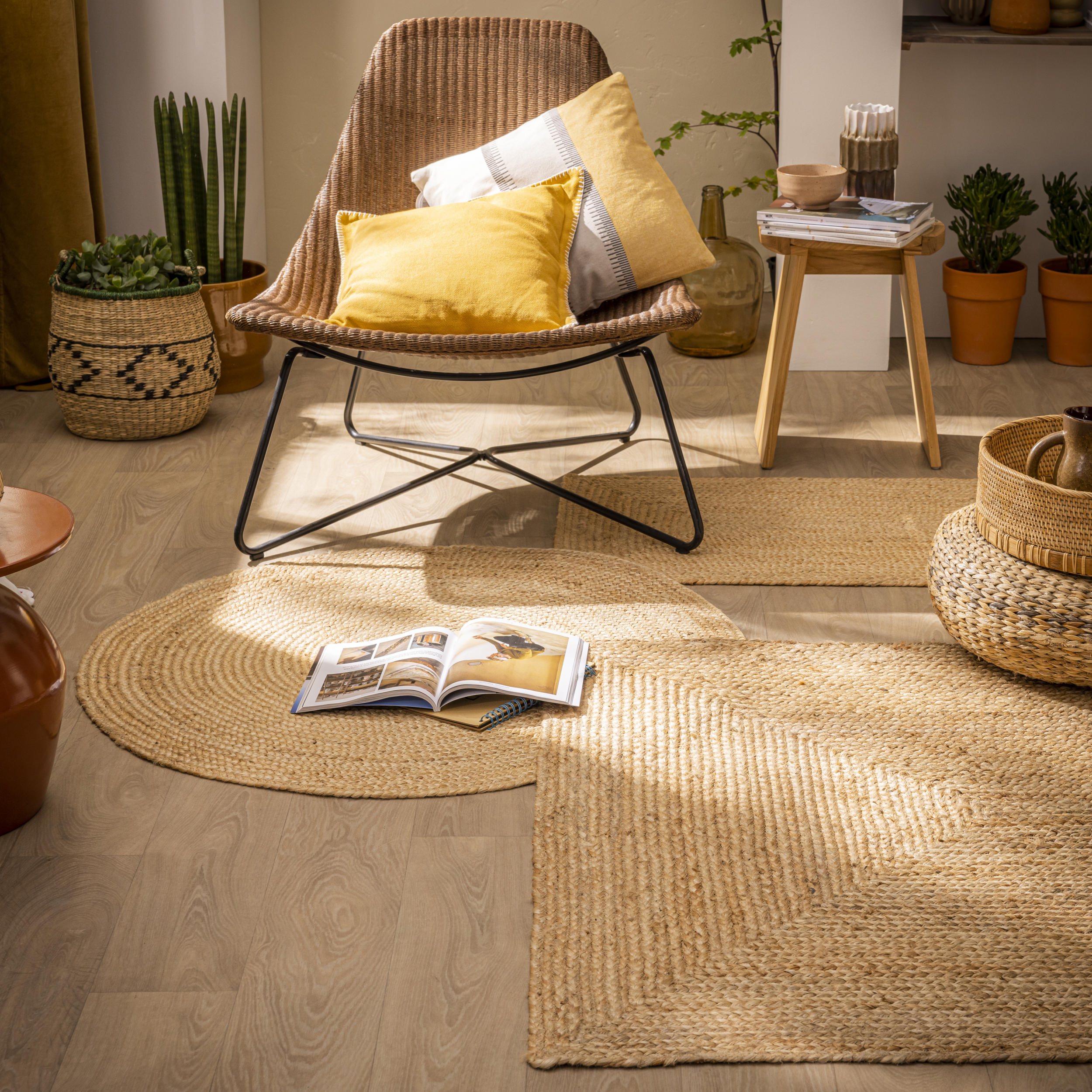 Tapis intérieur rond jute - 2