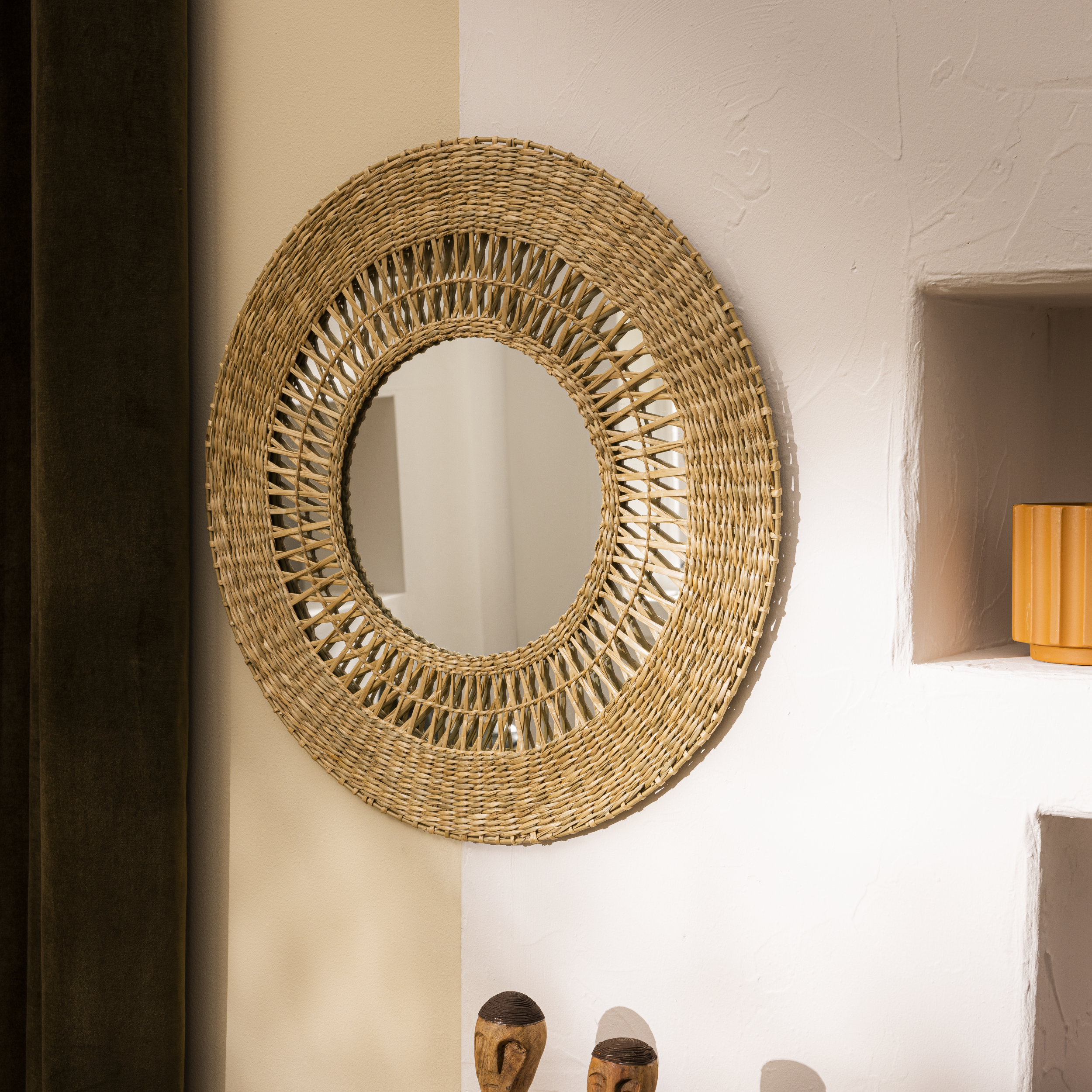 Lustro Sisal Sun natural trawa morska śr. 57 cm Inspire - 5