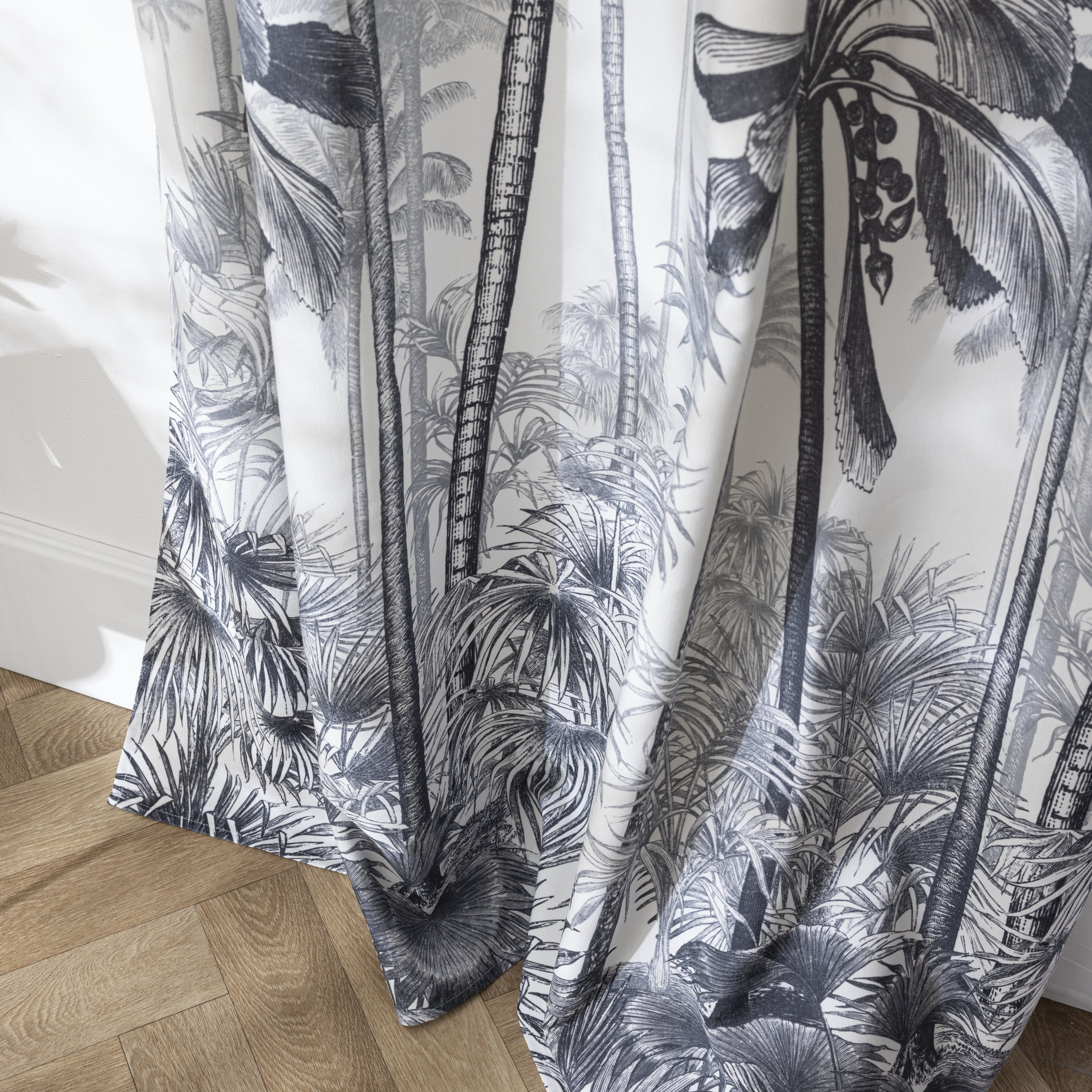 Cortinado ilhós Jungle 140x280cm branco cinza Inspire - 5