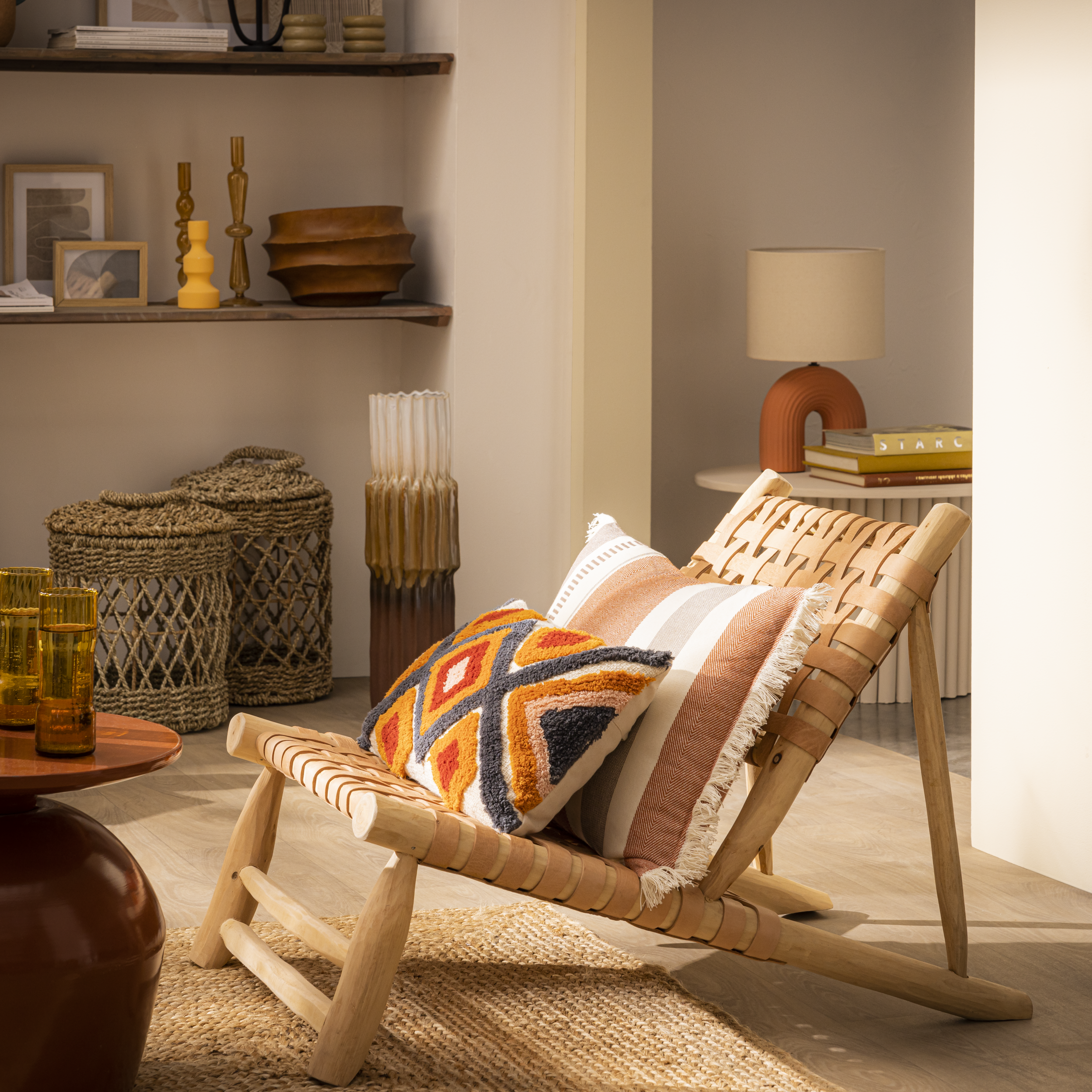 Candeeiro de mesa Inspire VASKA e27 d41cm 1 luz bege - 21