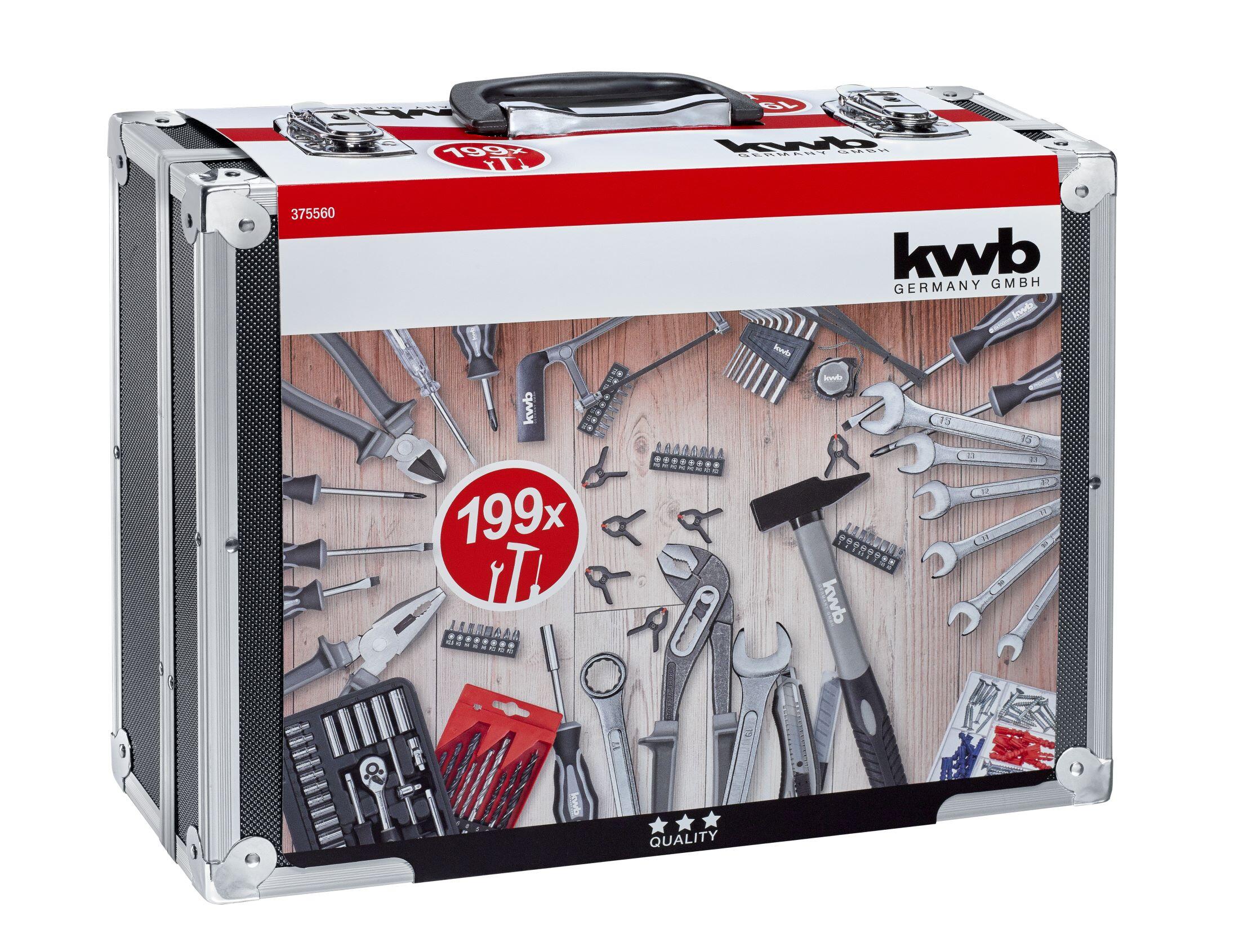 Maletin aluminio herramientas con 199 piezas