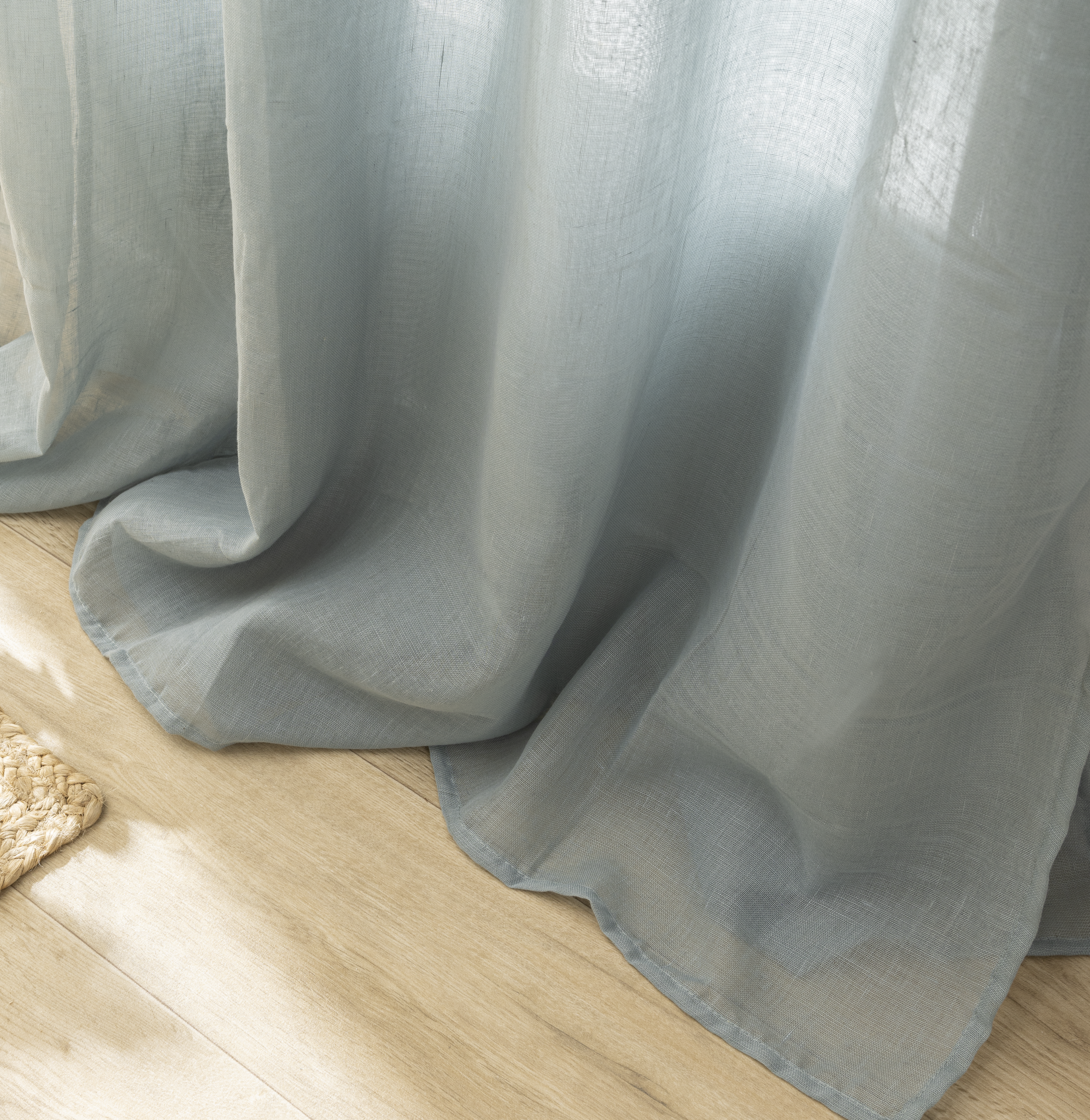Tenda INSPIRE Abby verde, fettuccia e passanti nascosti 200x280 cm - 9