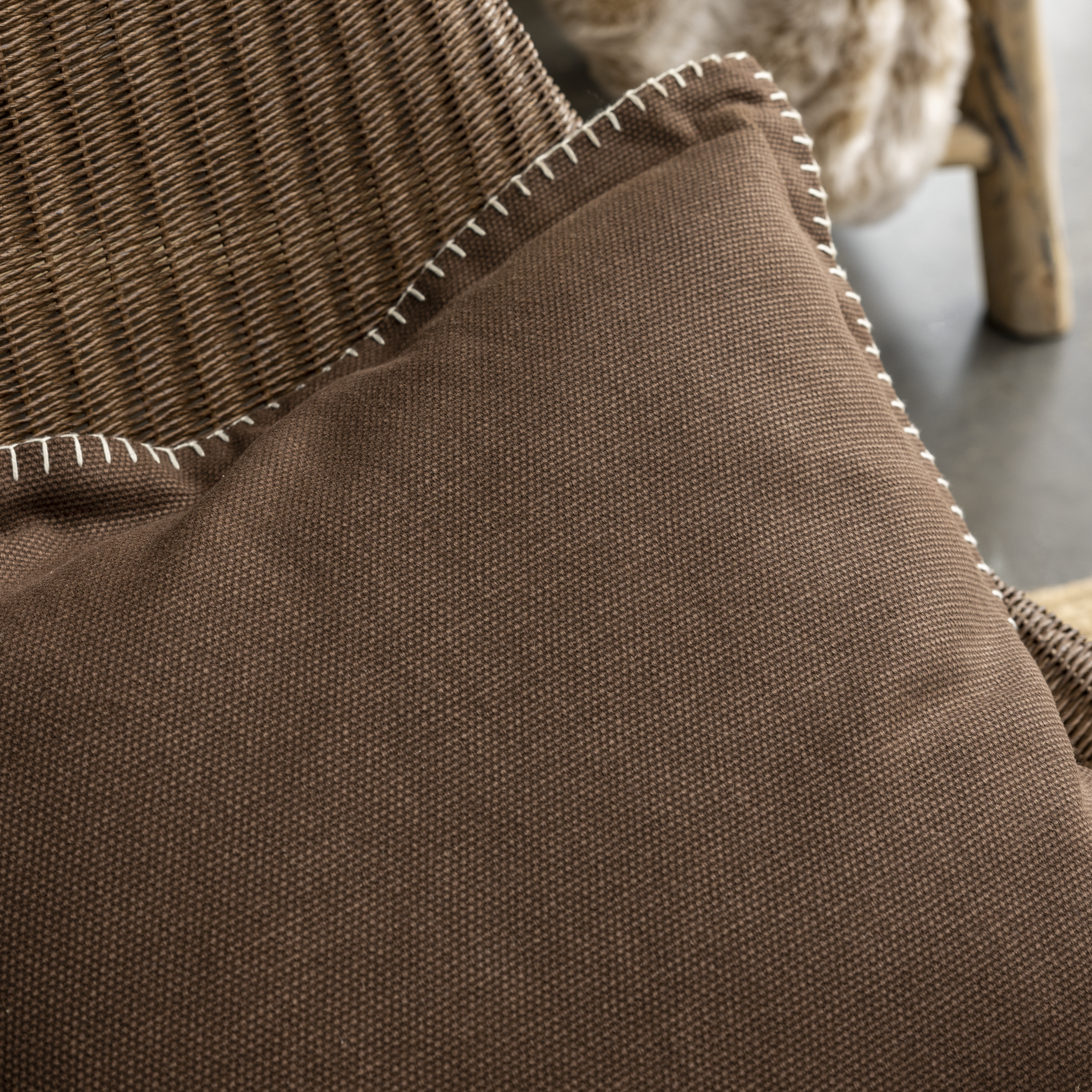 Cuscino INSPIRE Nathalie moka 3 marrone 45 x 45 cm - 13