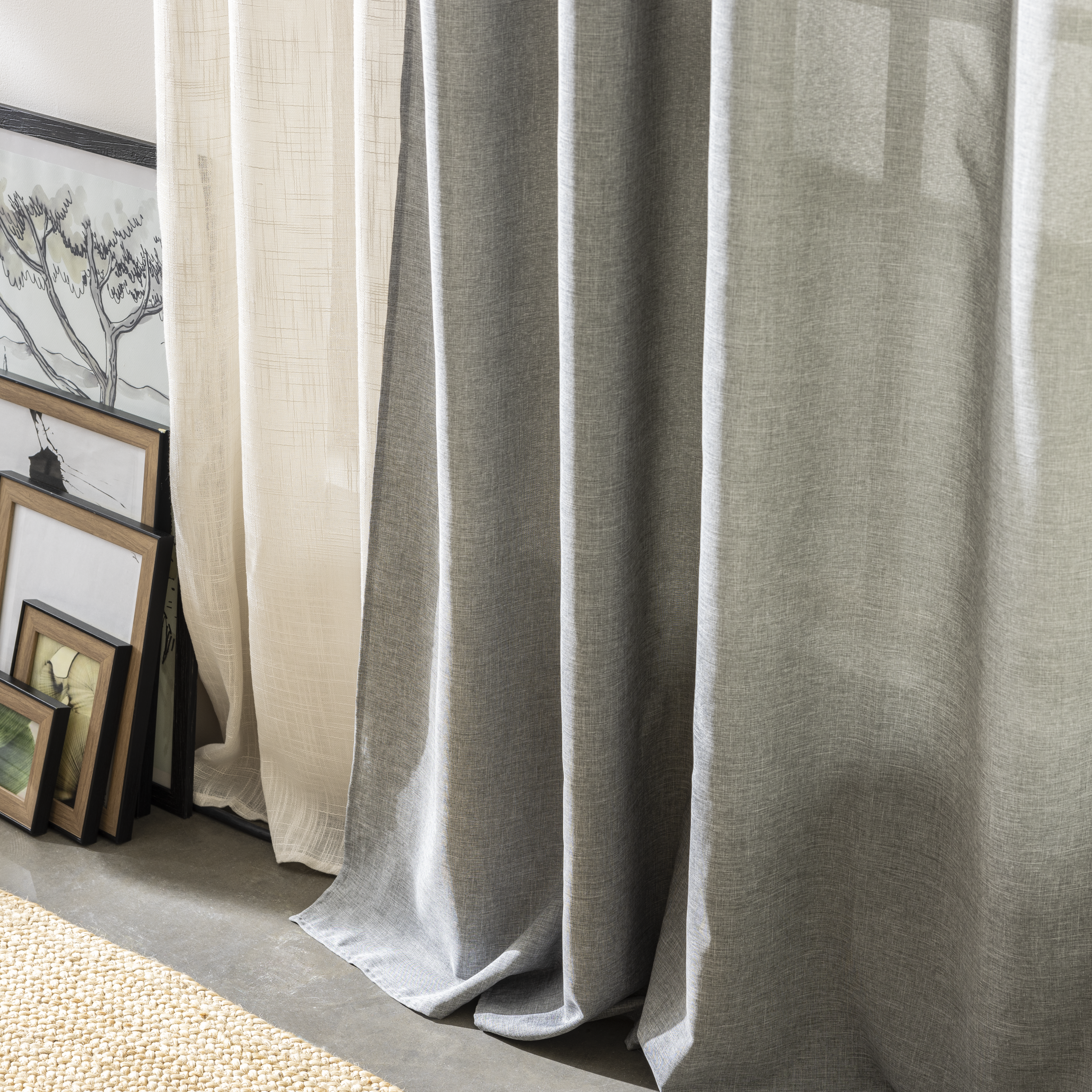 Zasłona Raspberry Granit szara 200 x 280 cm na taśmie Inspire - 5