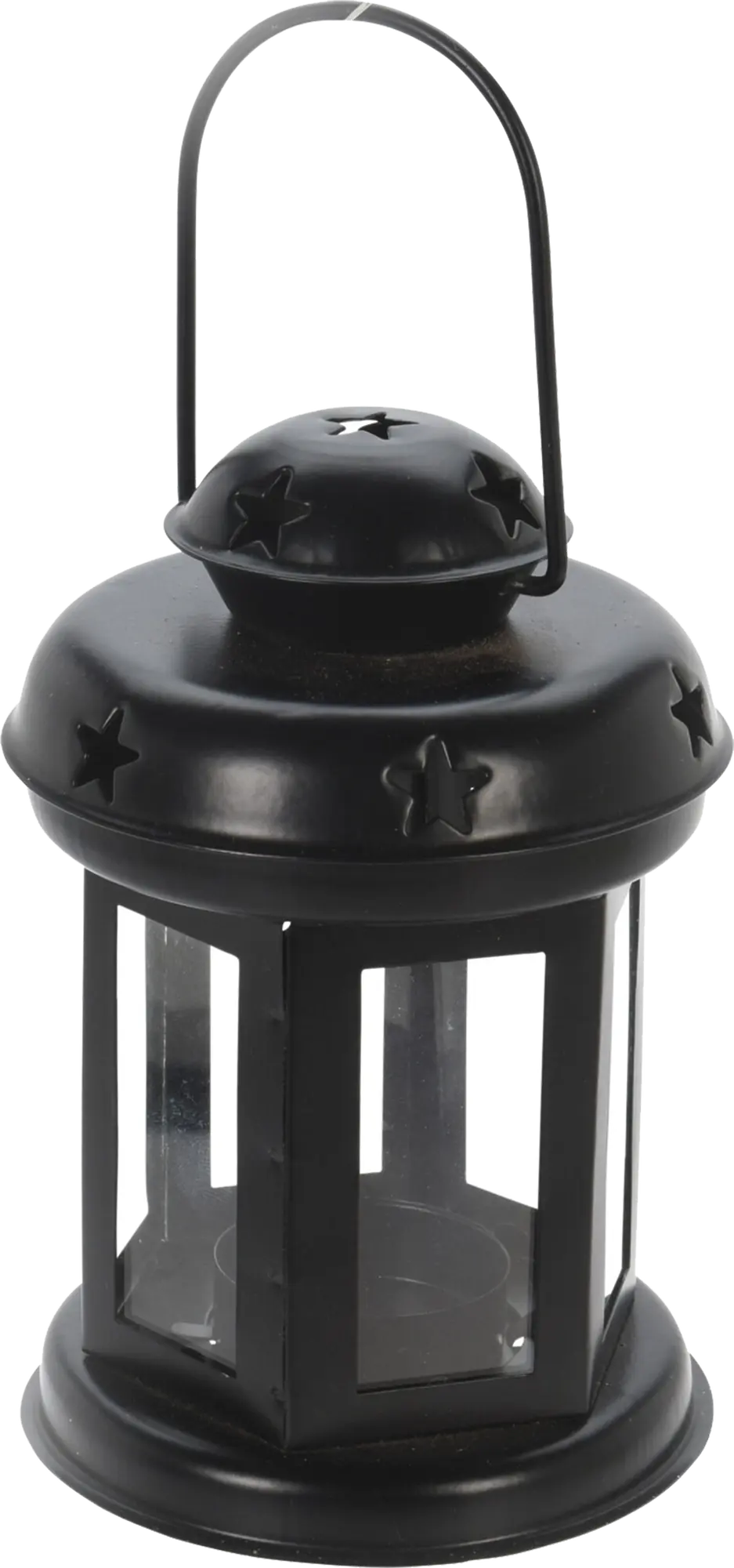 Lampion na tealight metalowy wys. 15 cm czarny 88902914