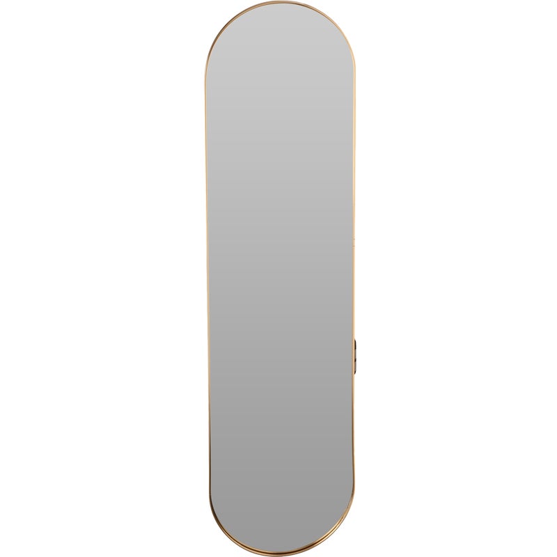 Zdjęcia - Lustro ścienne Leroy Merlin Lustro owalne Złote 30 x 115 cm