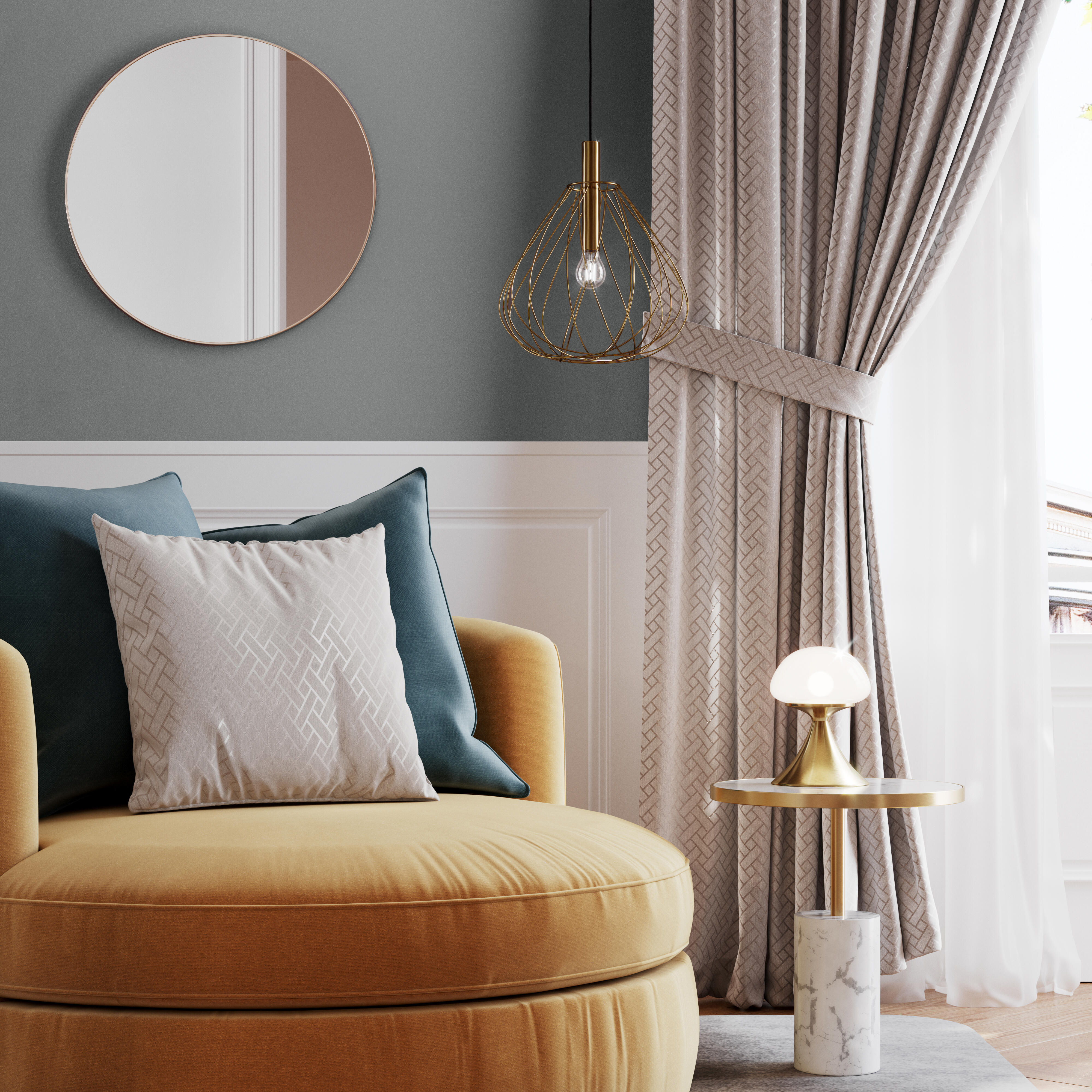 Espelho Inspire glam d60cm dourado - 13