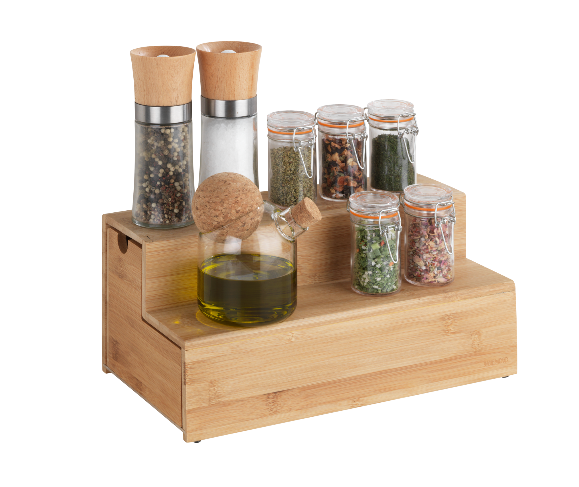 Organizador especiero de bambú wenko 15x17.5cm