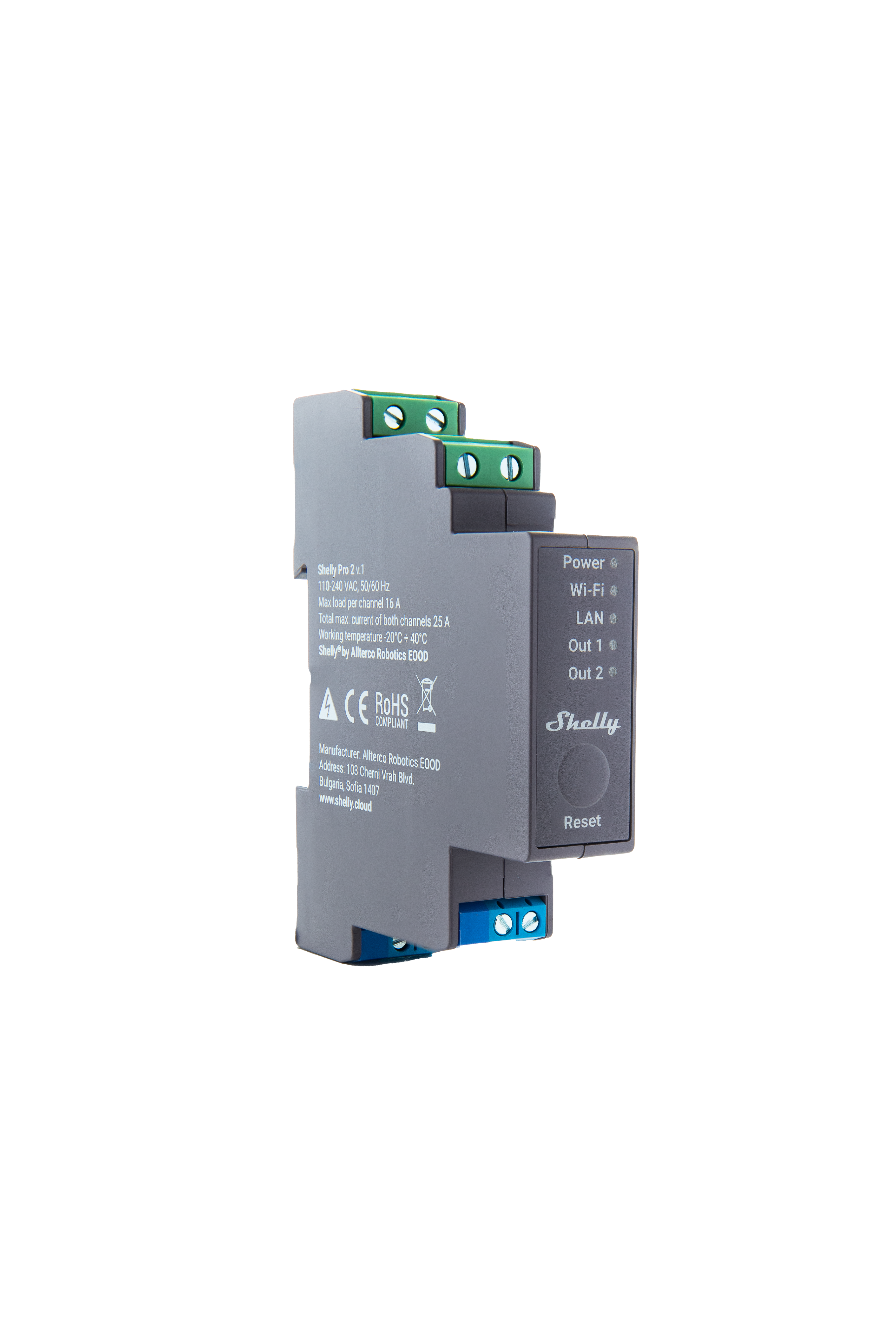 Relé shelly pro 2 wifi