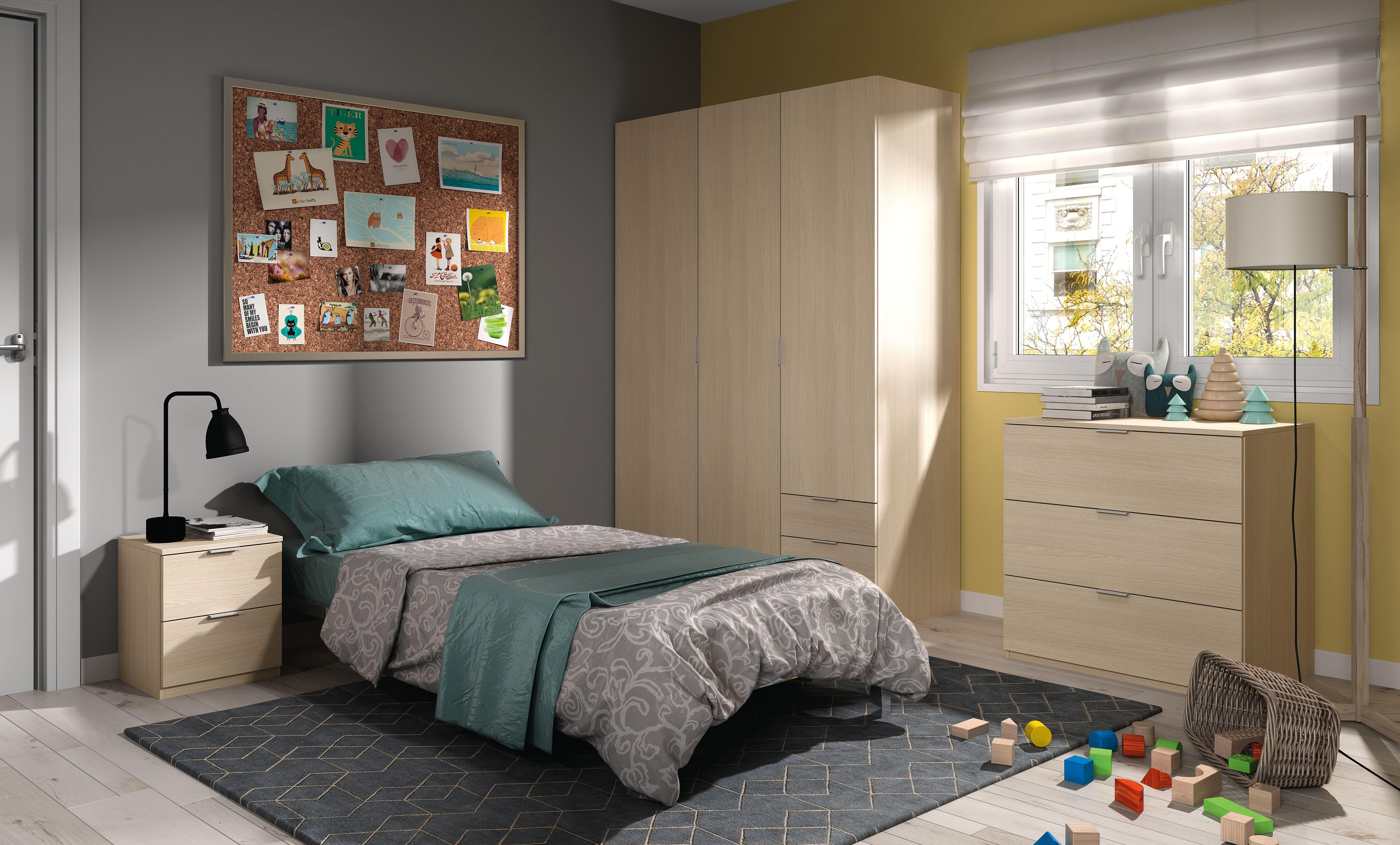 Mesita de noche Loop roble de 45x38x34 cm - 8