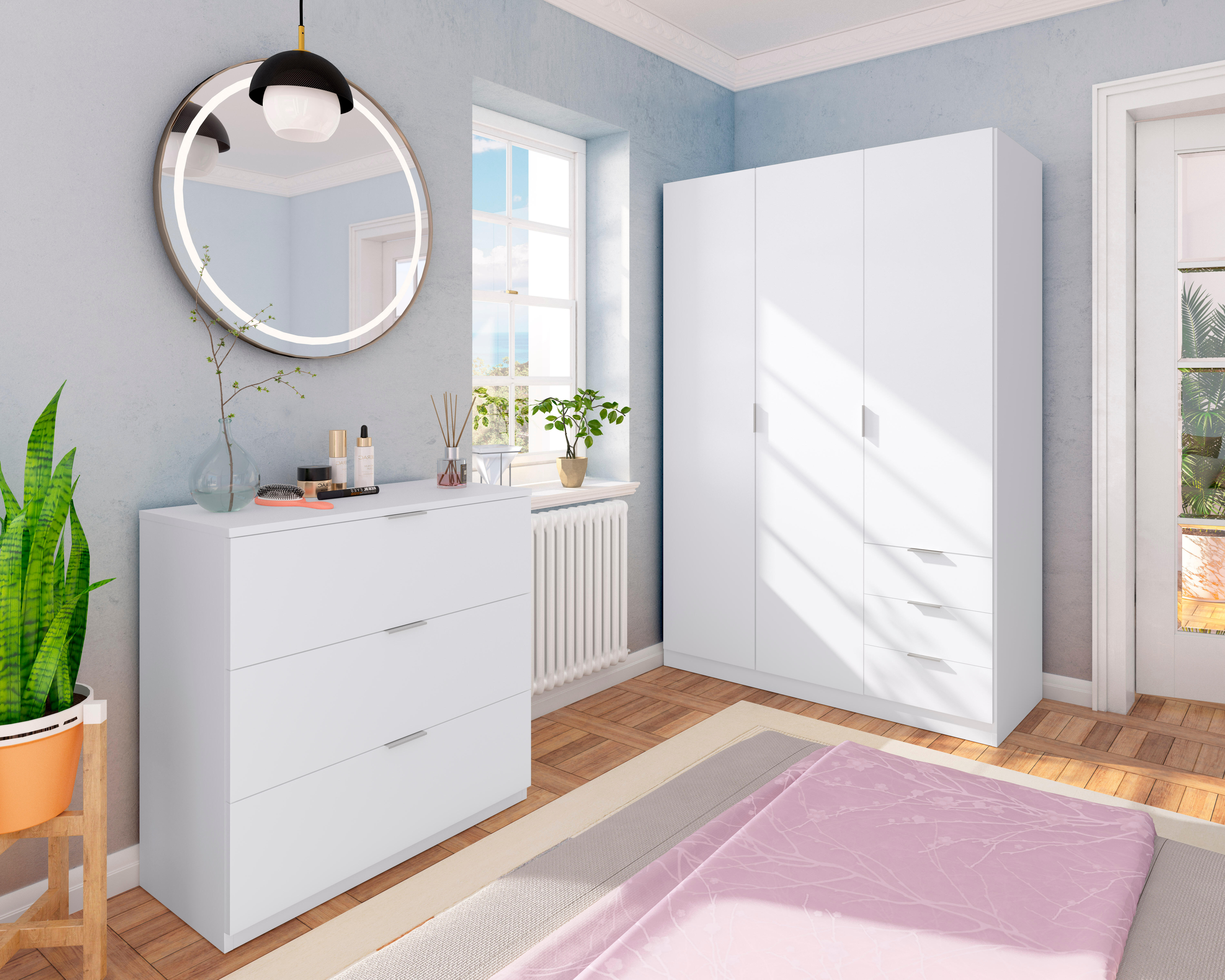 Cómoda de frente cerrado con 3 cajón/es de 77x80x38 cm - 2