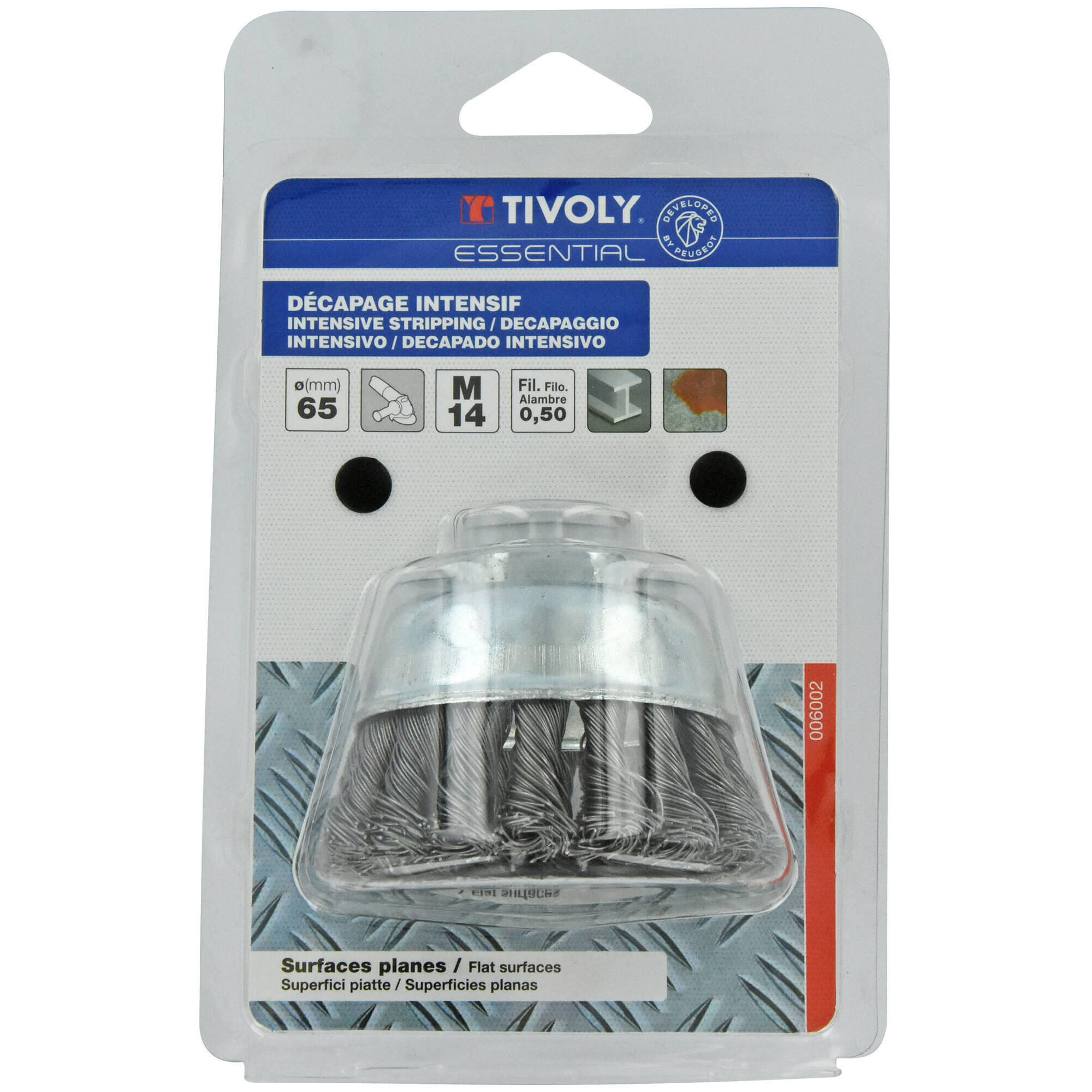 Brosse coupe meuleuse pour métal, Diam.65 mm TIVOLY - 2