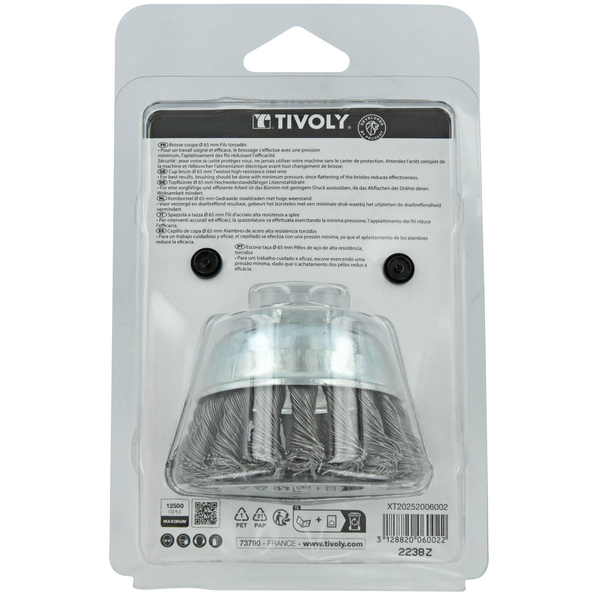 Brosse coupe meuleuse pour métal, Diam.65 mm TIVOLY - 3