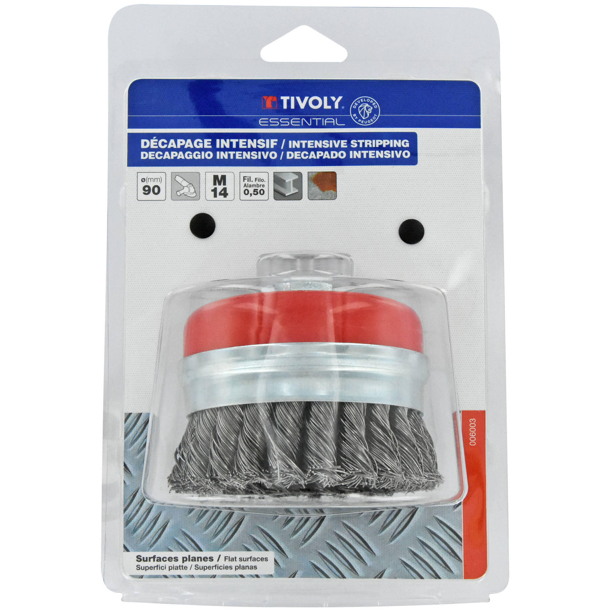 Brosse coupe meuleuse pour métal, Diam.90 mm TIVOLY - 2