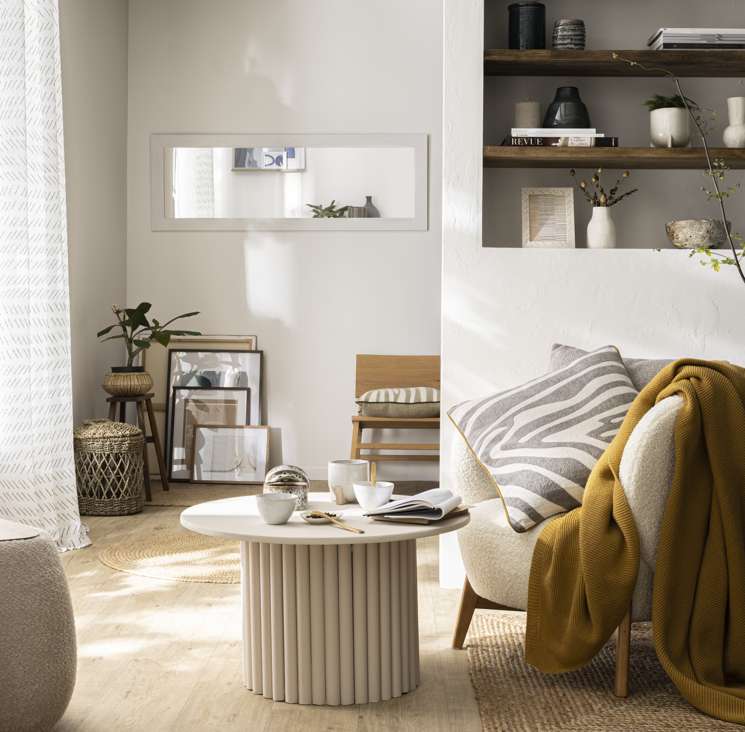 Lustro Narva białe 52 x 152 cm Inspire - 5