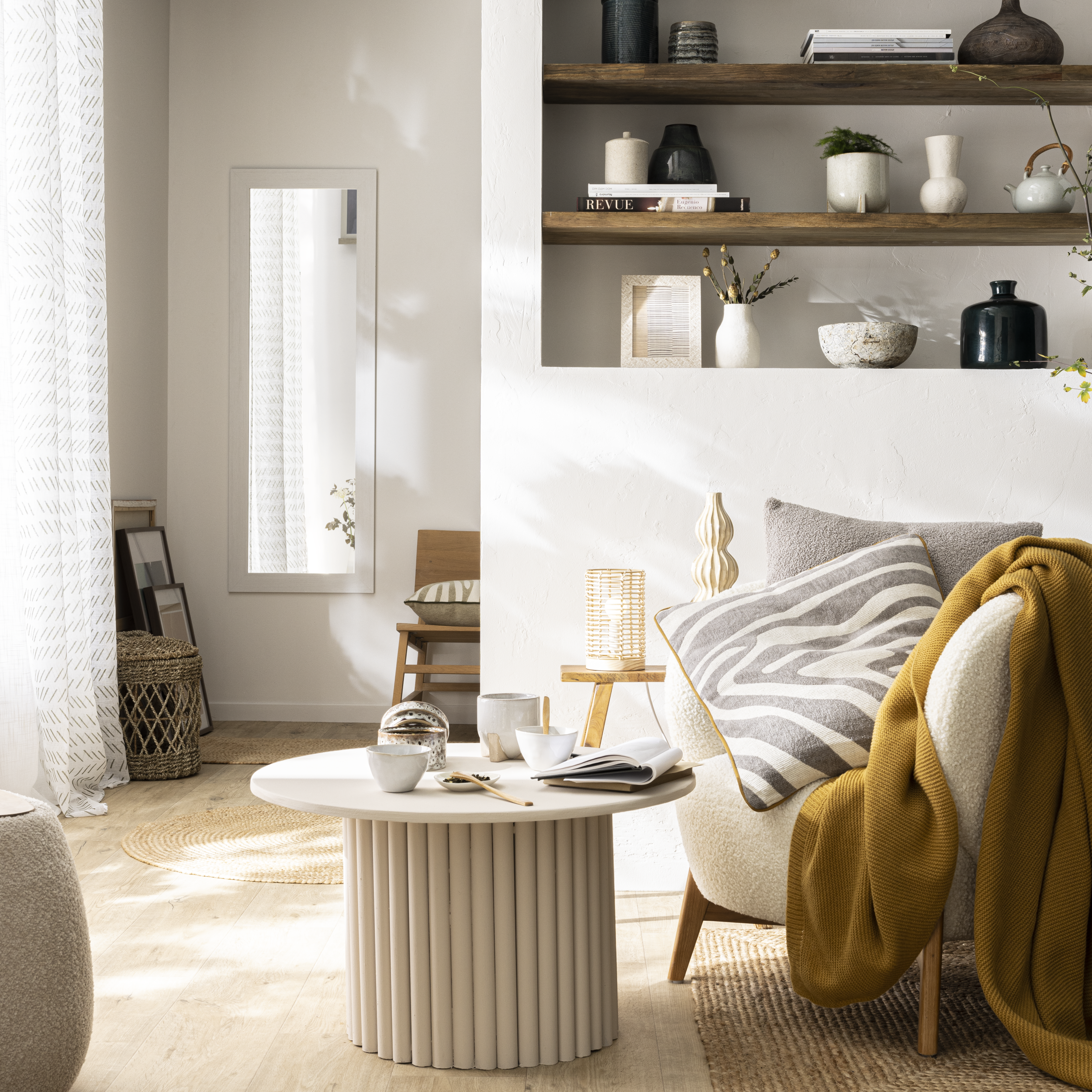 Lustro Narva białe 52 x 152 cm Inspire - 3