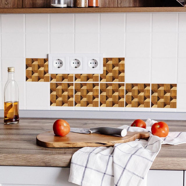 Kiwistar - Set 018 - Autocollants Pour Carrelage - 10 X 20 Cm - Lot De 1 - Jaune Soufre - Matepour La Cuisine, La Salle De Bain, Le Dosseret, La