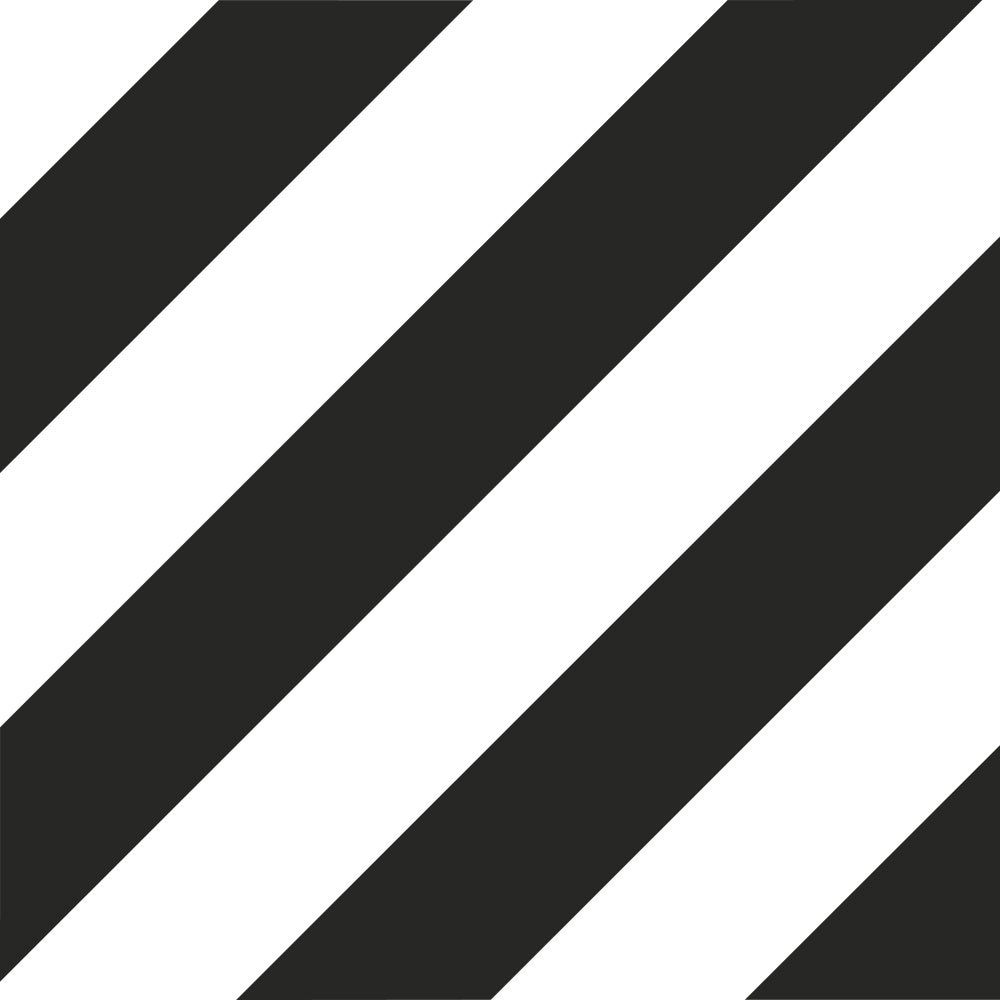 Lot de 6 stickers décoratifs rayure, noir, 15 cm x 15 cm - 4