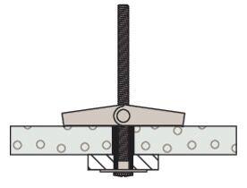 2 Taco de vuelco con hembrilla abierta fischer VH M4 para pared hueca, ø 10 x 95 mm - 12