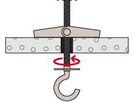 2 Taco de vuelco con hembrilla abierta fischer VH M4 para pared hueca, ø 10 x 95 mm - 10
