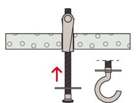 2 Taco de vuelco con hembrilla abierta fischer VH M4 para pared hueca, ø 10 x 95 mm - 9