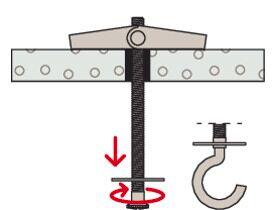 2 Taco de vuelco con hembrilla abierta fischer VH M4 para pared hueca, ø 10 x 95 mm - 7