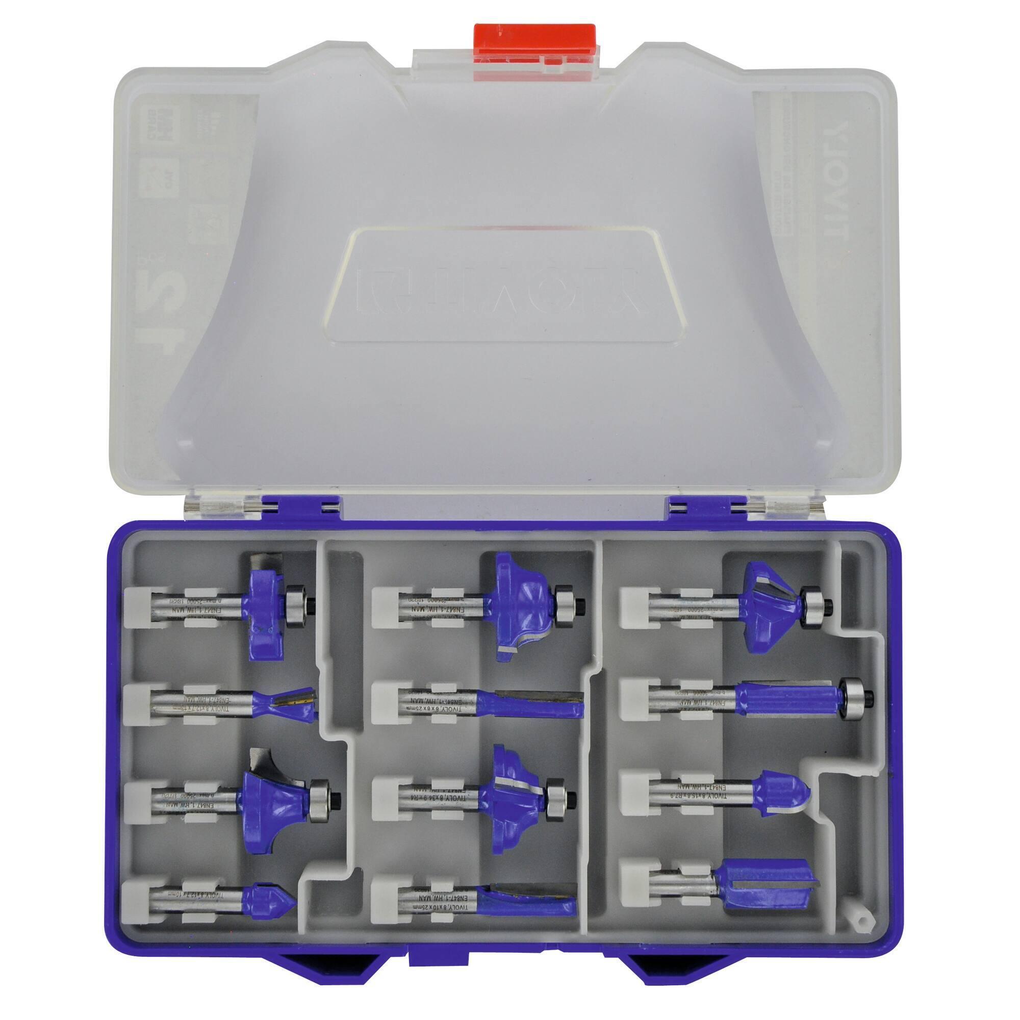 Coffret de 12 fraises forme assorties profilage technic, Diam.8 mm TIVOLY - 2