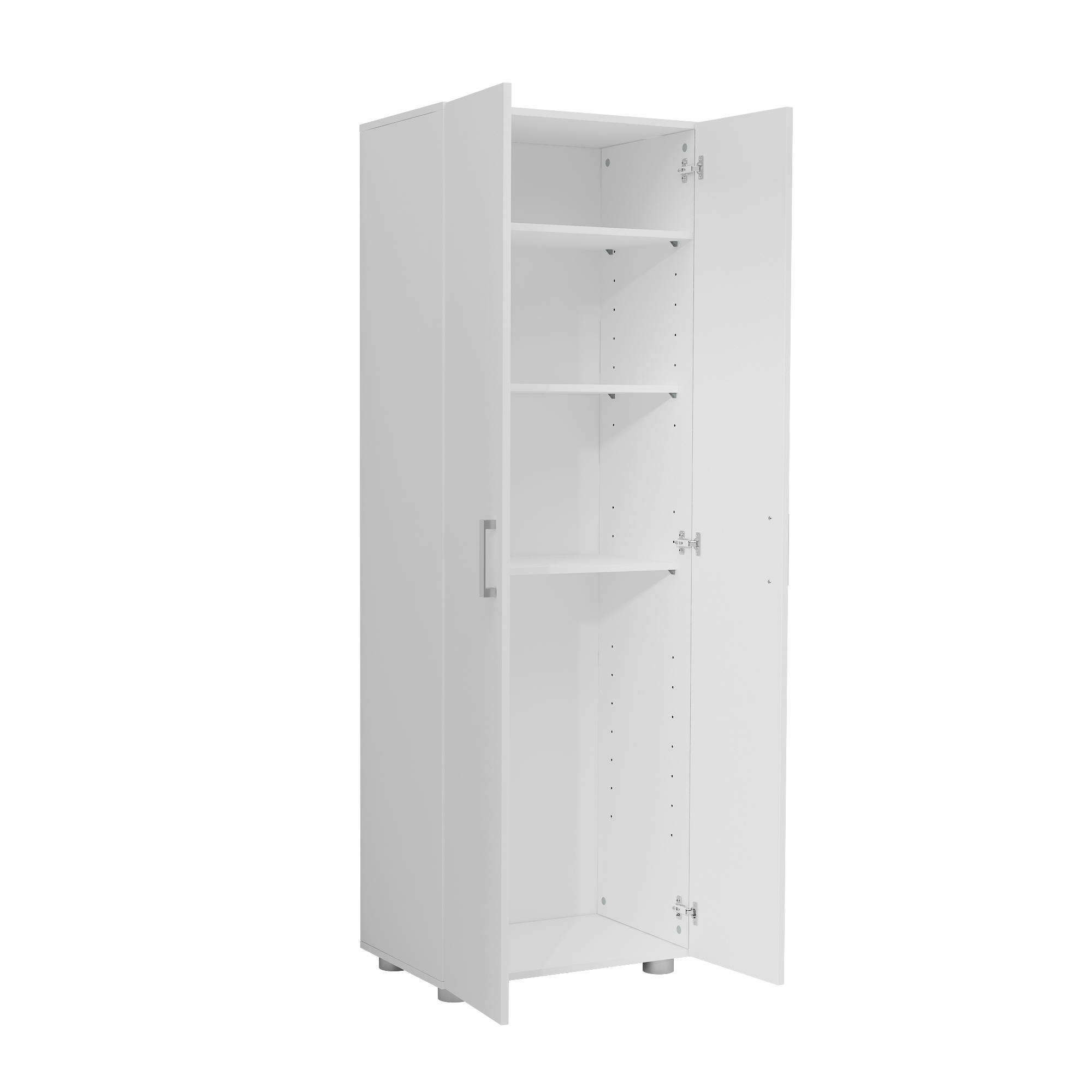 Armario escobero 180x60x42 cm para uso interior blanco