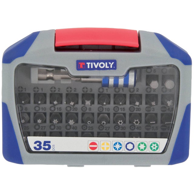 Coffret de 34 embouts de vissage +1 porte-embout quick change TIVOLY