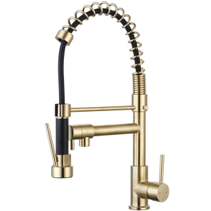 Mitigeur de cuisine avec douchette ESSEBAGNO Big pro Or