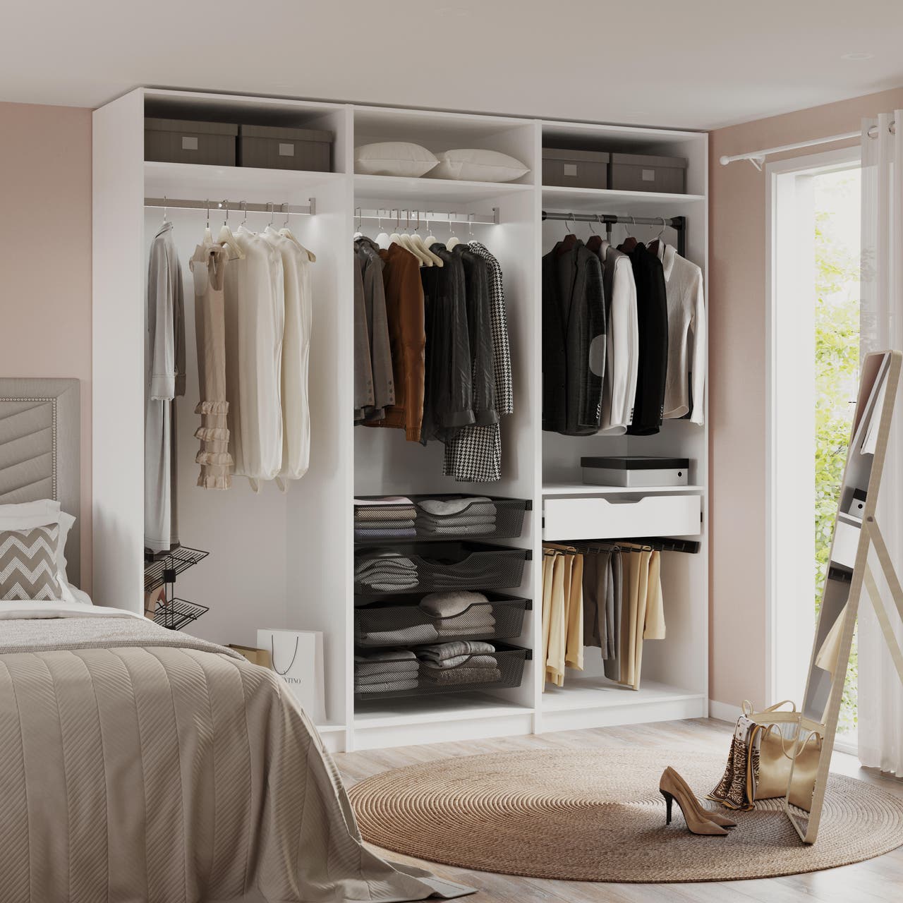 Diapositive Vestidor Spaceo Home Blanco