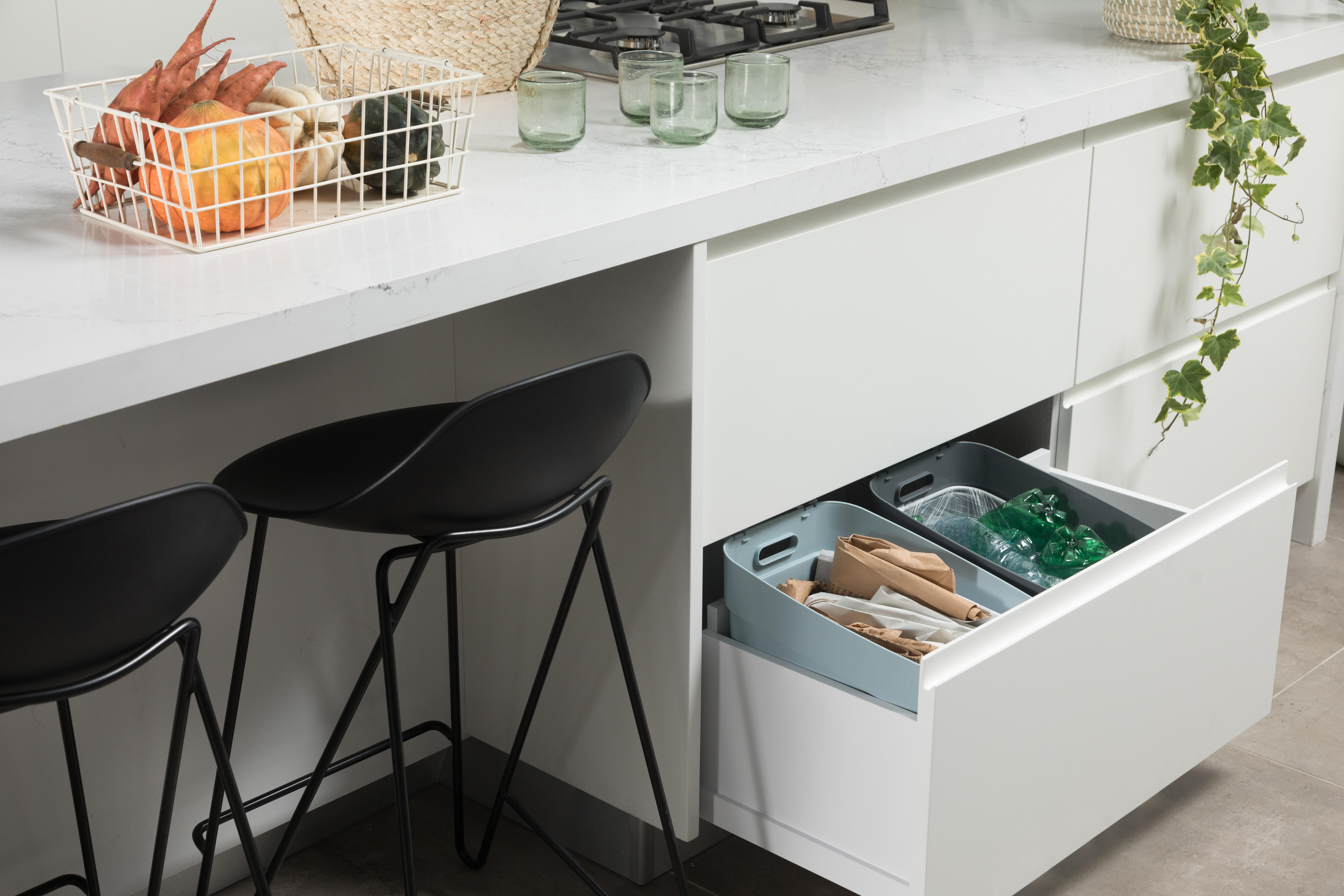 Balde de lixo 30 L Collect branco - 9