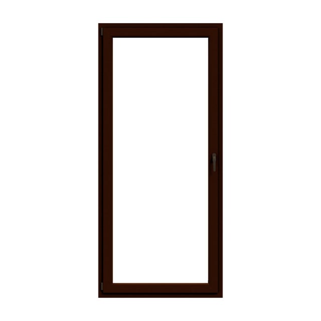 Portafinestra in PVC effetto legno noce L 80 x H 220 cm, 1 anta apertura a destra