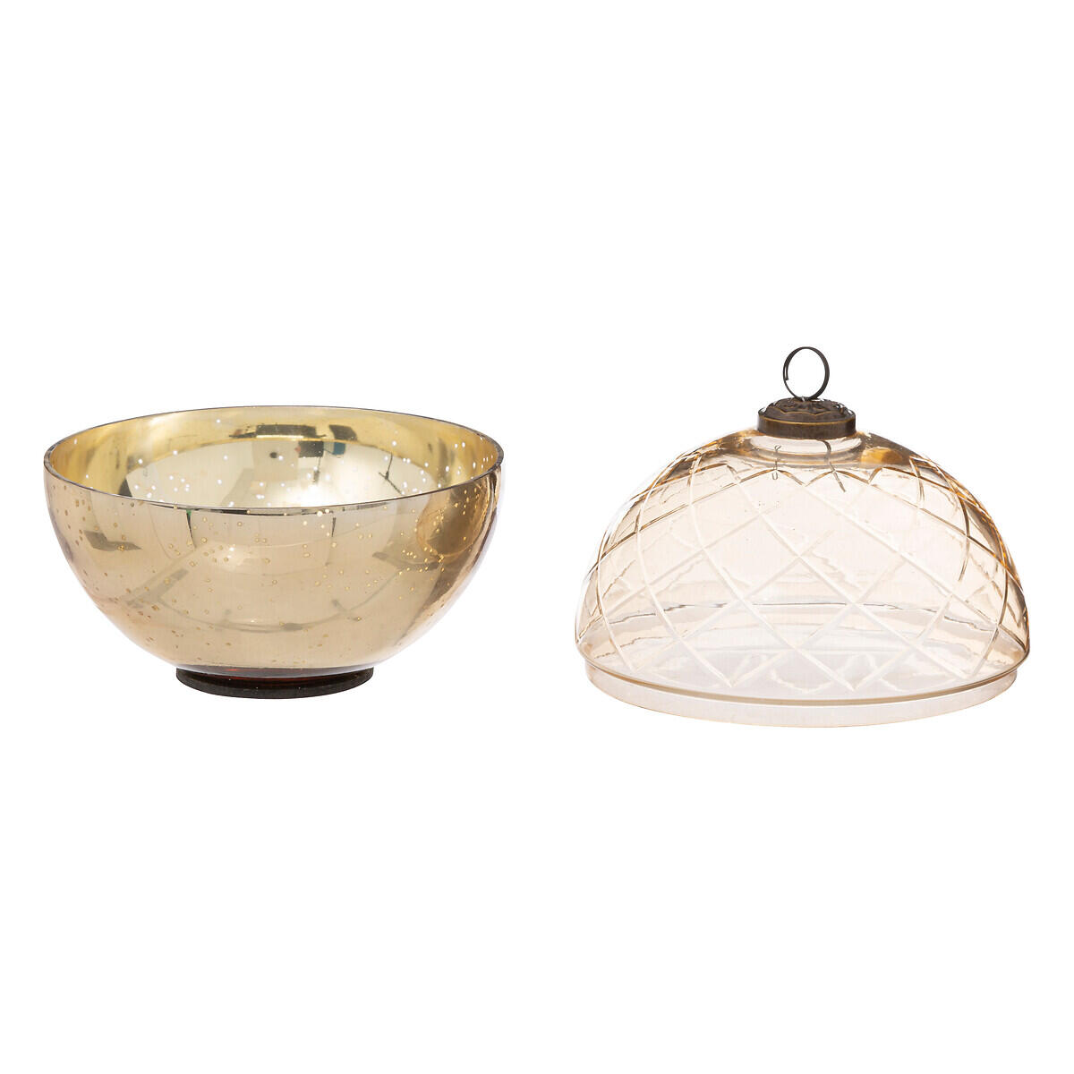 Boite boule en verre, doré D15cm - 3