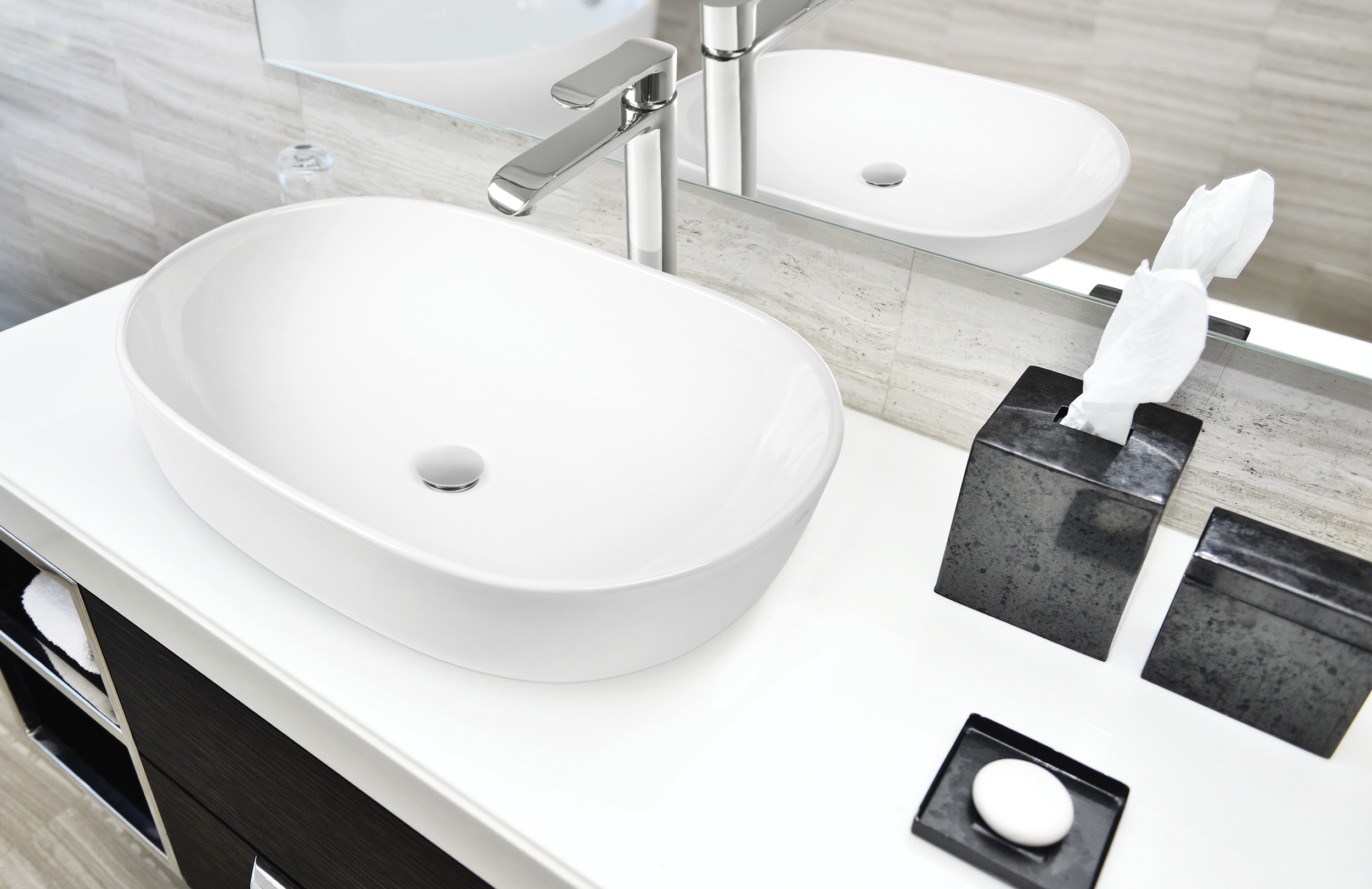 Umywalka ceramiczna nablatowa Teja 60 Invena - 2