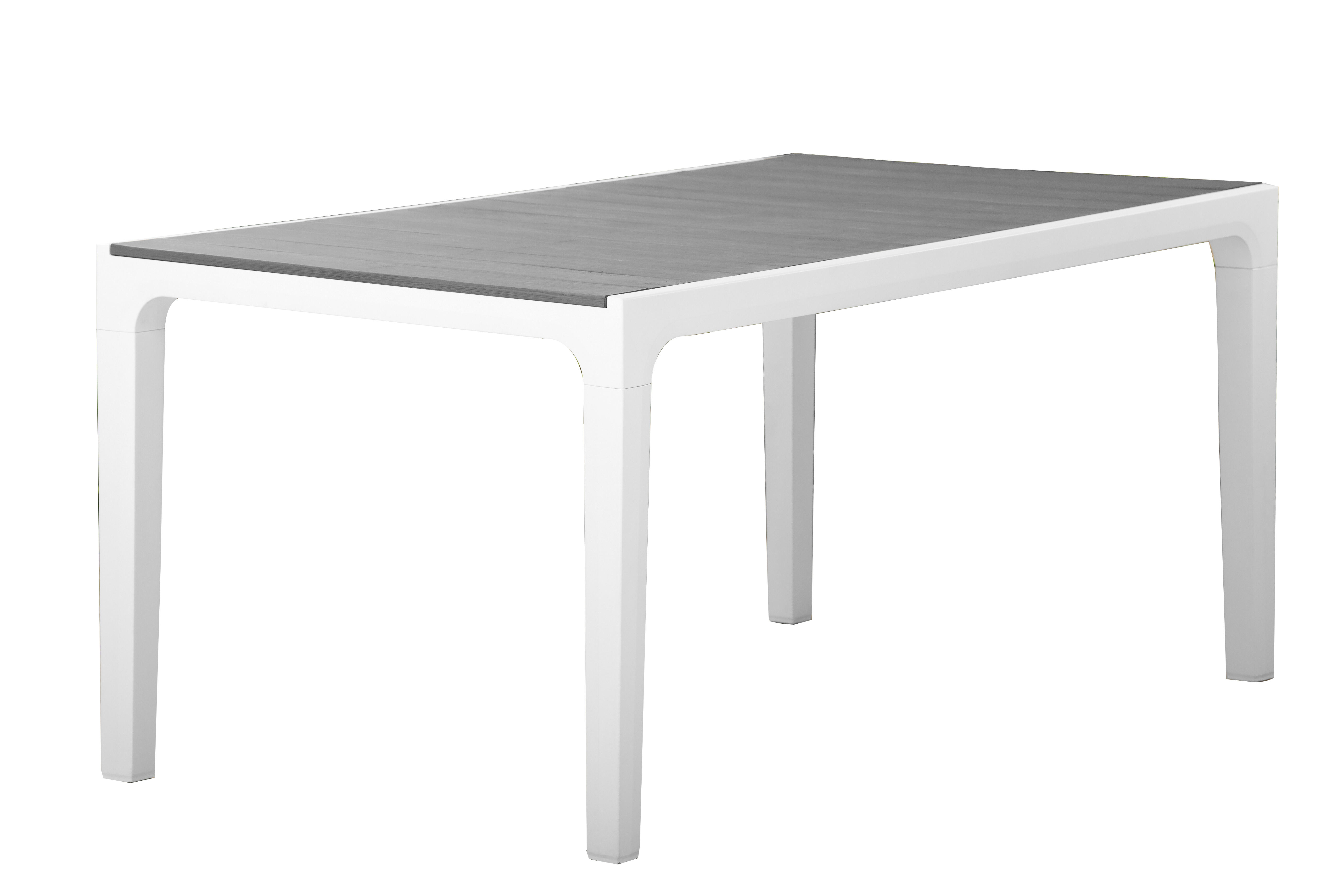 Mesa de jardín de resina harmony gris de 160 x 74 x 90 cm