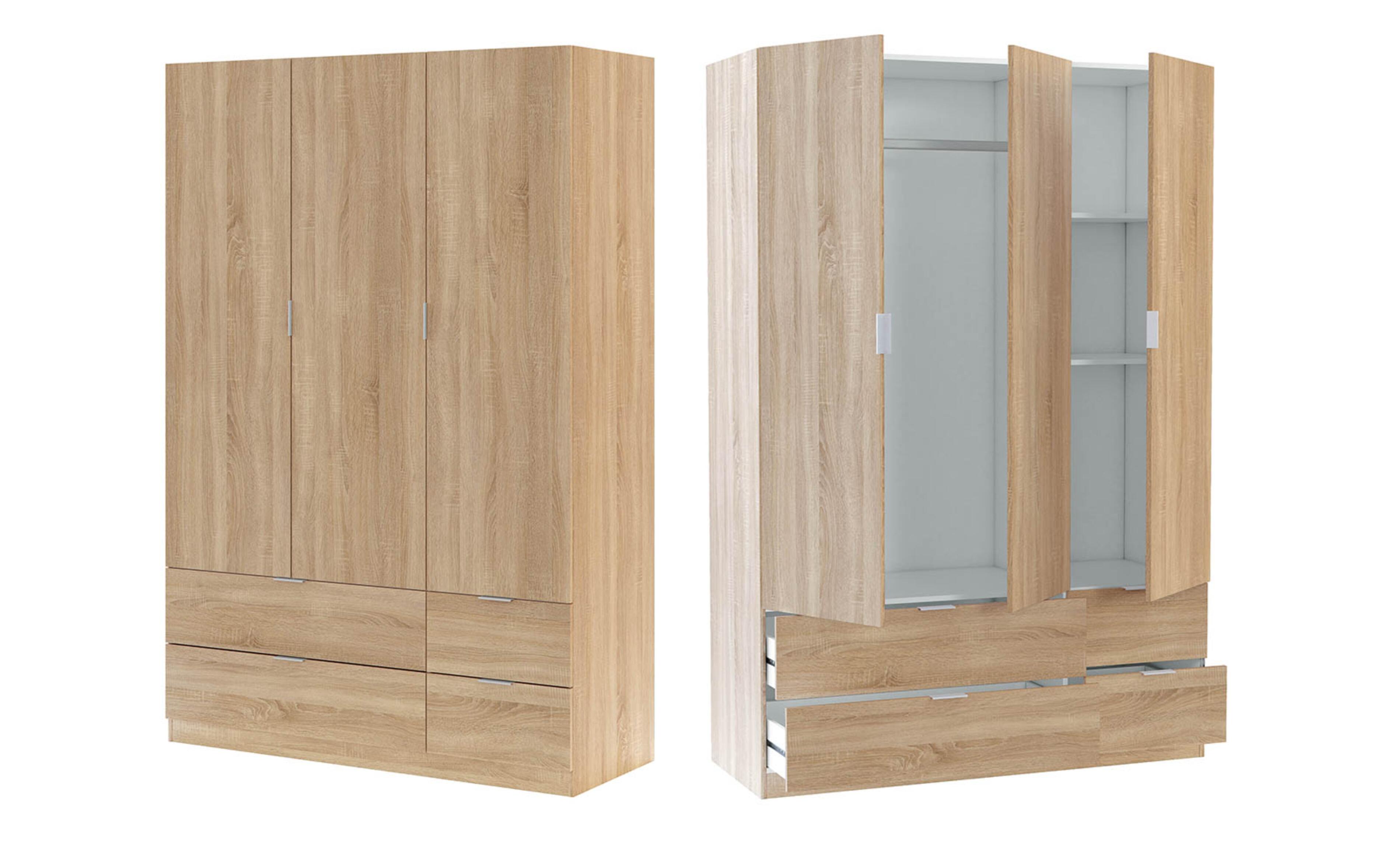 Armario puerta abatible Milo 135x200x52cm roble - 7