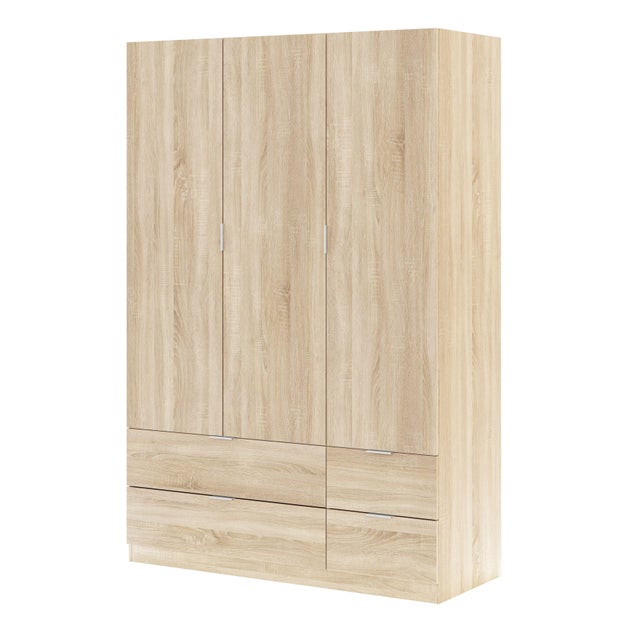 Armario puerta abatible Milo 135x200x52cm roble