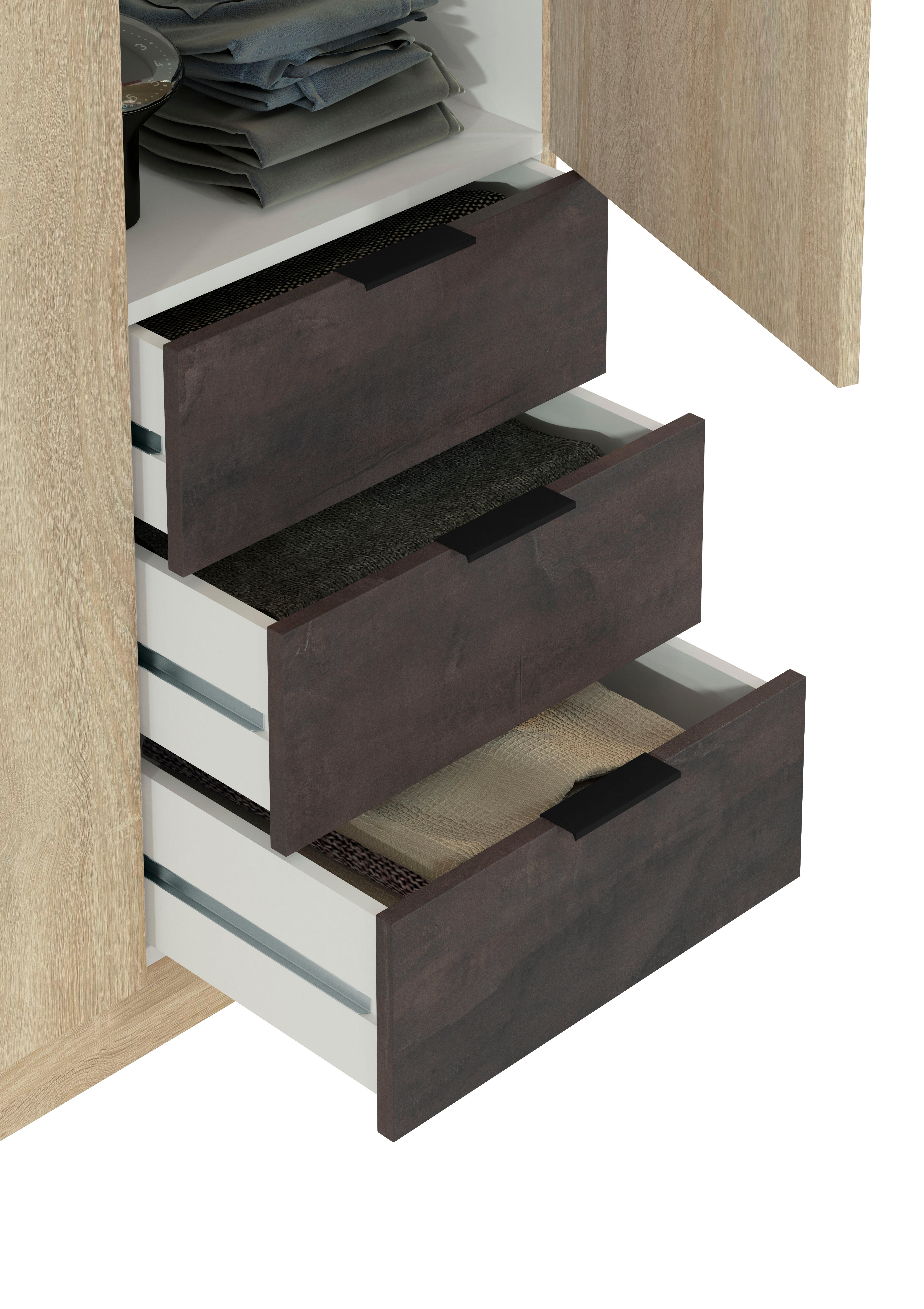 Armario puerta abatible Milo 121x180x52cm roble - 7