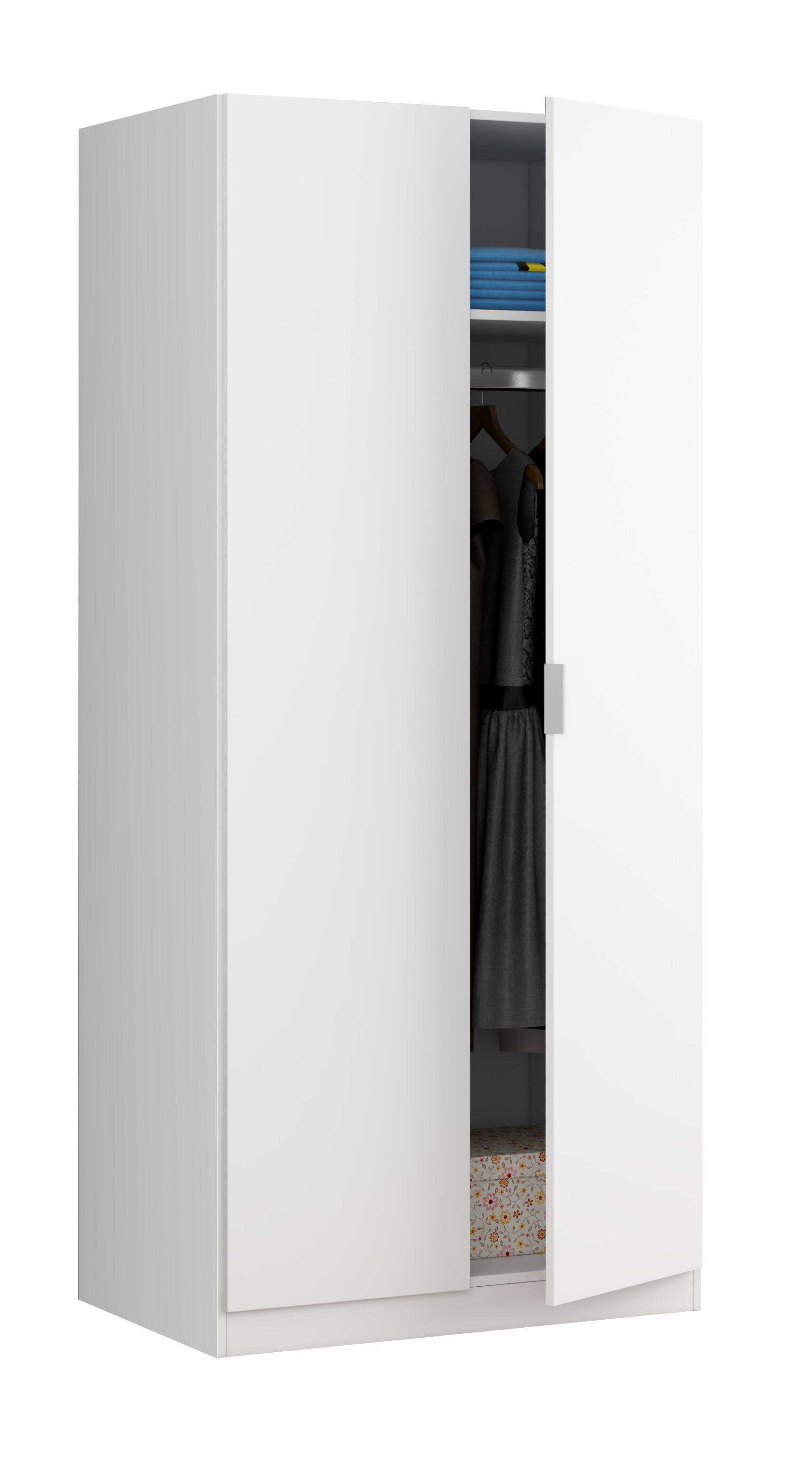 Armario puerta abatible Enea 81x180x52cm blanco - 4